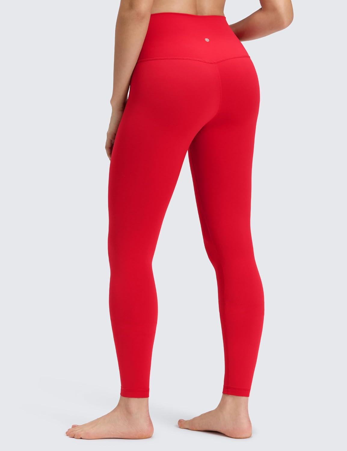 imageCRZ YOGA Butterluxe Yoga Leggings 28 High Waisted Womens Workout Lounge Pants Buttery SoftAurora Red