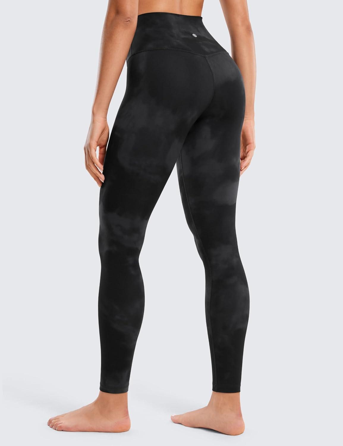 imageCRZ YOGA Butterluxe Yoga Leggings 28 High Waisted Womens Workout Lounge Pants Buttery SoftBlack Tie Dye Flowers