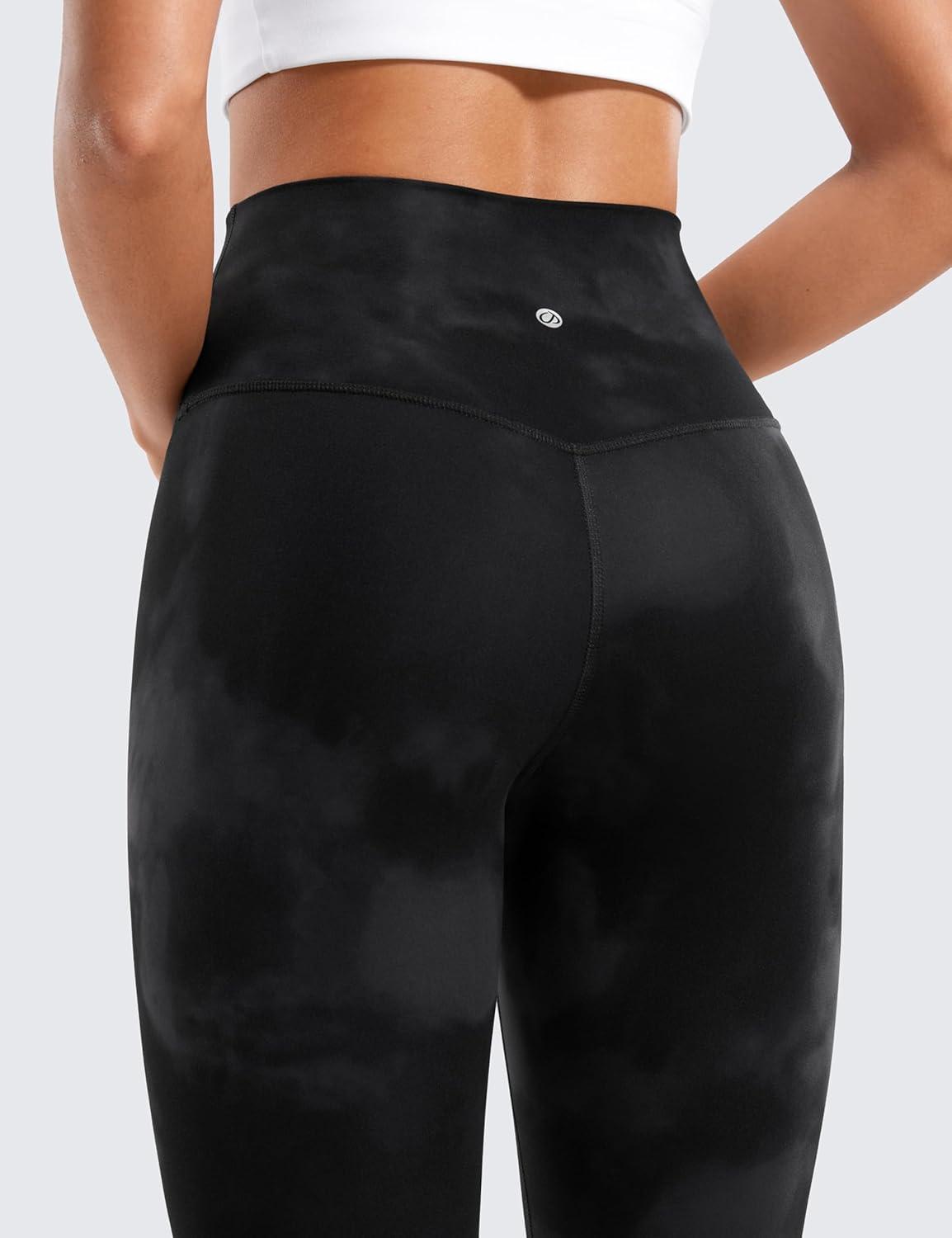 imageCRZ YOGA Butterluxe Yoga Leggings 28 High Waisted Womens Workout Lounge Pants Buttery SoftBlack Tie Dye Flowers