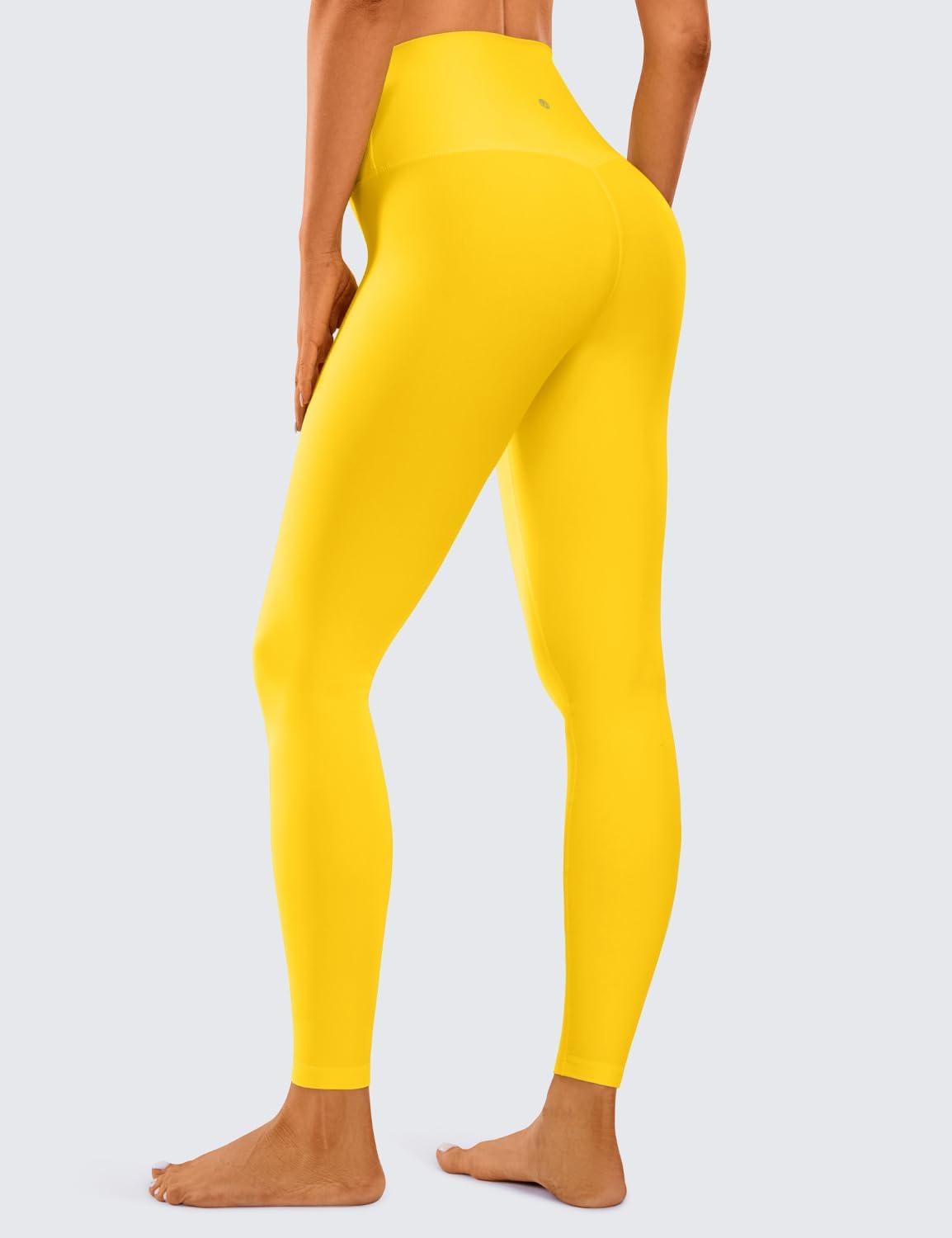imageCRZ YOGA Butterluxe Yoga Leggings 28 High Waisted Womens Workout Lounge Pants Buttery SoftHigh Visibility Yellow