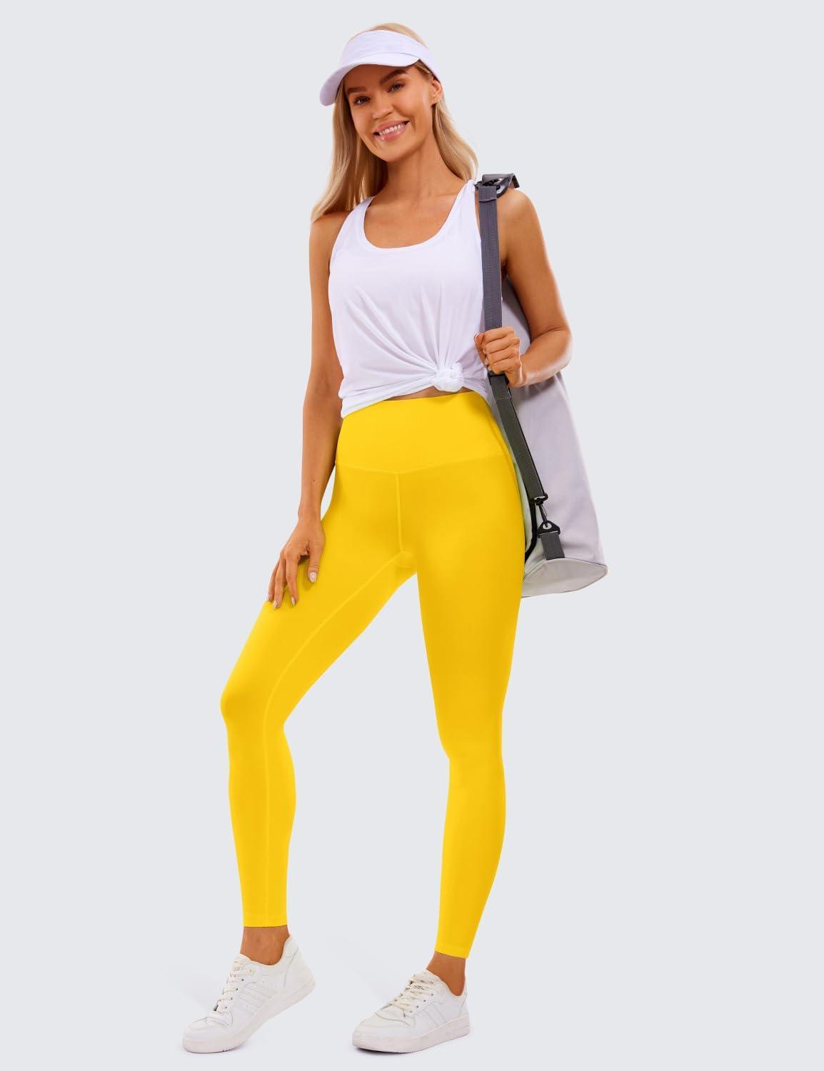 imageCRZ YOGA Butterluxe Yoga Leggings 28 High Waisted Womens Workout Lounge Pants Buttery SoftHigh Visibility Yellow