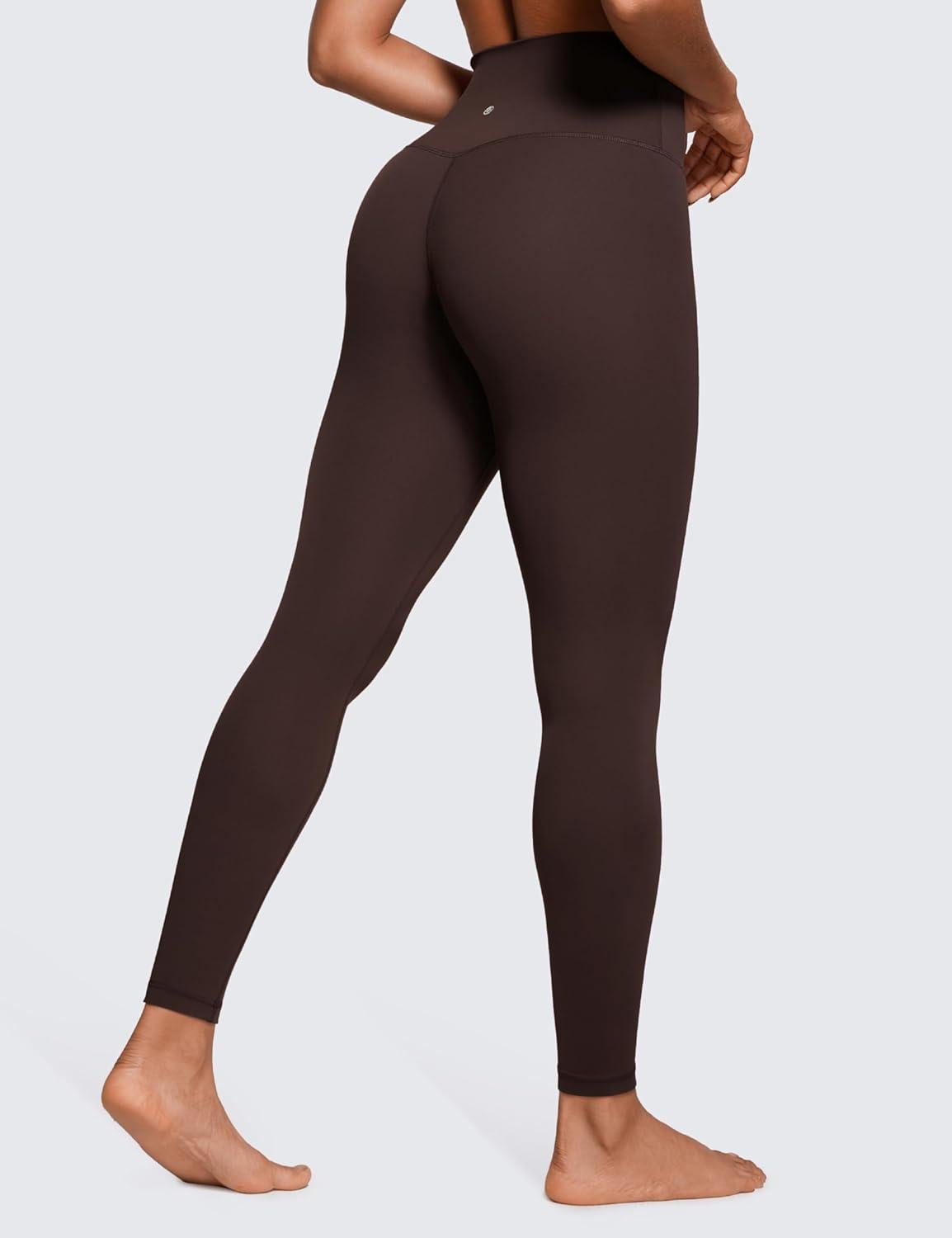 imageCRZ YOGA Butterluxe Yoga Leggings 28 High Waisted Womens Workout Lounge Pants Buttery SoftHot Fudge Brown