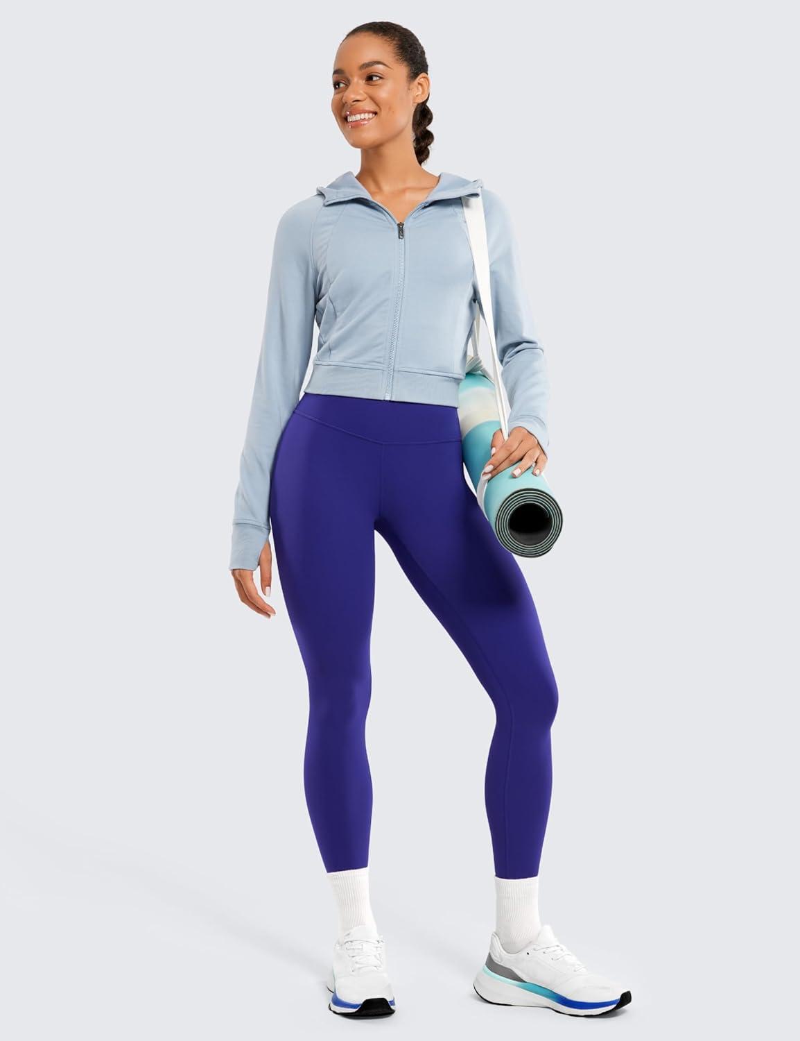 imageCRZ YOGA Butterluxe Yoga Leggings 28 High Waisted Womens Workout Lounge Pants Buttery SoftLarkspur Blue