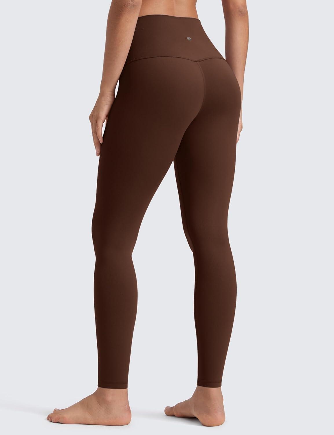 imageCRZ YOGA Butterluxe Yoga Leggings 28 High Waisted Womens Workout Lounge Pants Buttery SoftLava Brown