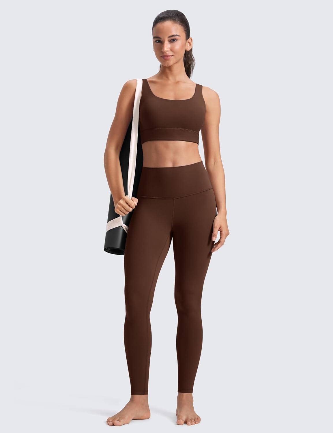 imageCRZ YOGA Butterluxe Yoga Leggings 28 High Waisted Womens Workout Lounge Pants Buttery SoftLava Brown