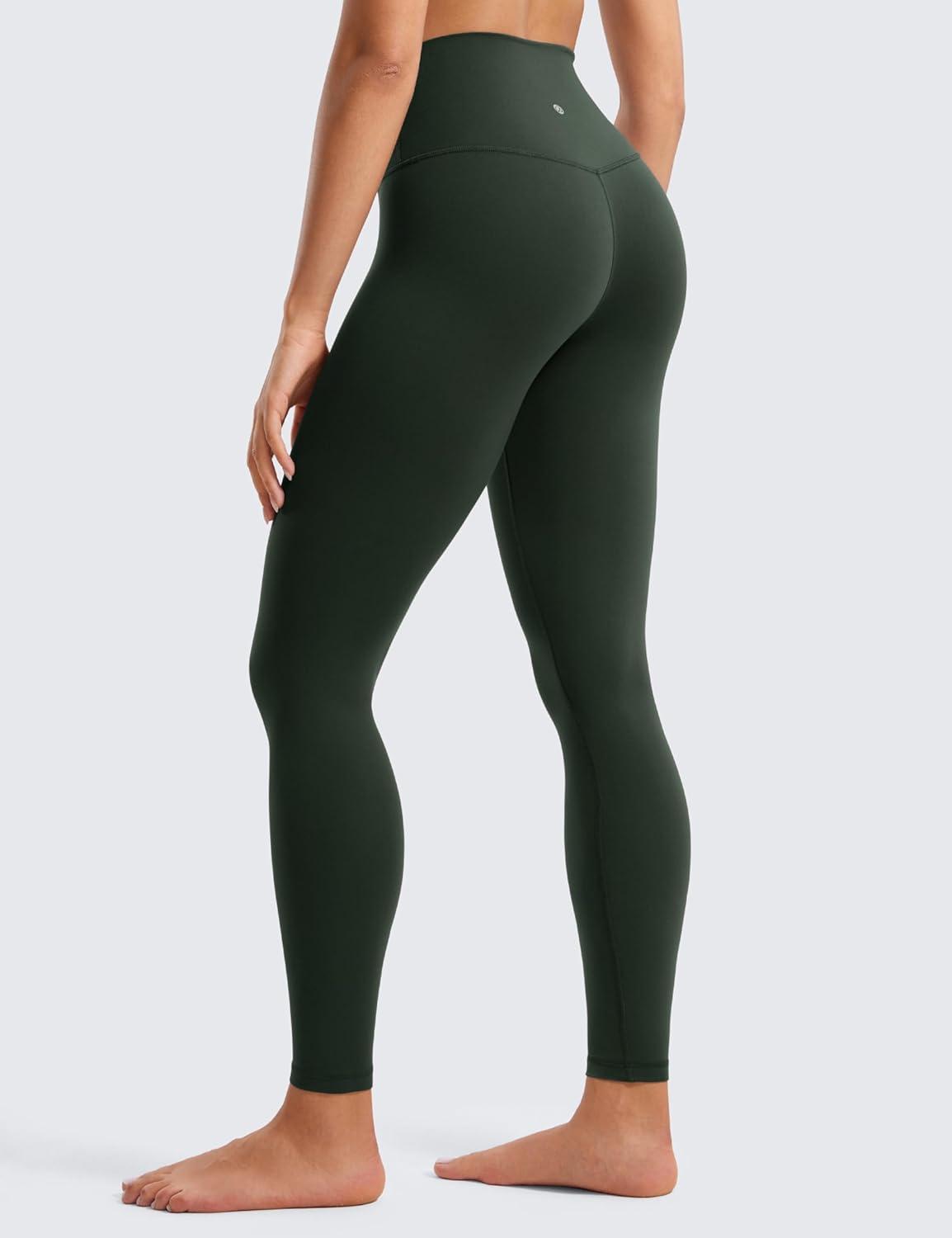 imageCRZ YOGA Butterluxe Yoga Leggings 28 High Waisted Womens Workout Lounge Pants Buttery SoftLegend Green