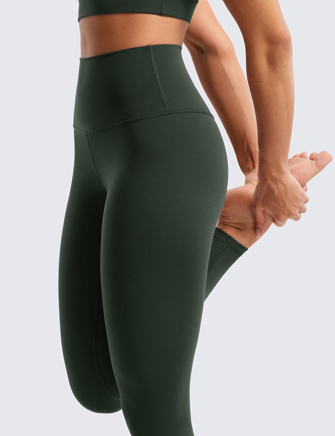imageCRZ YOGA Butterluxe Yoga Leggings 28 High Waisted Womens Workout Lounge Pants Buttery SoftLegend Green