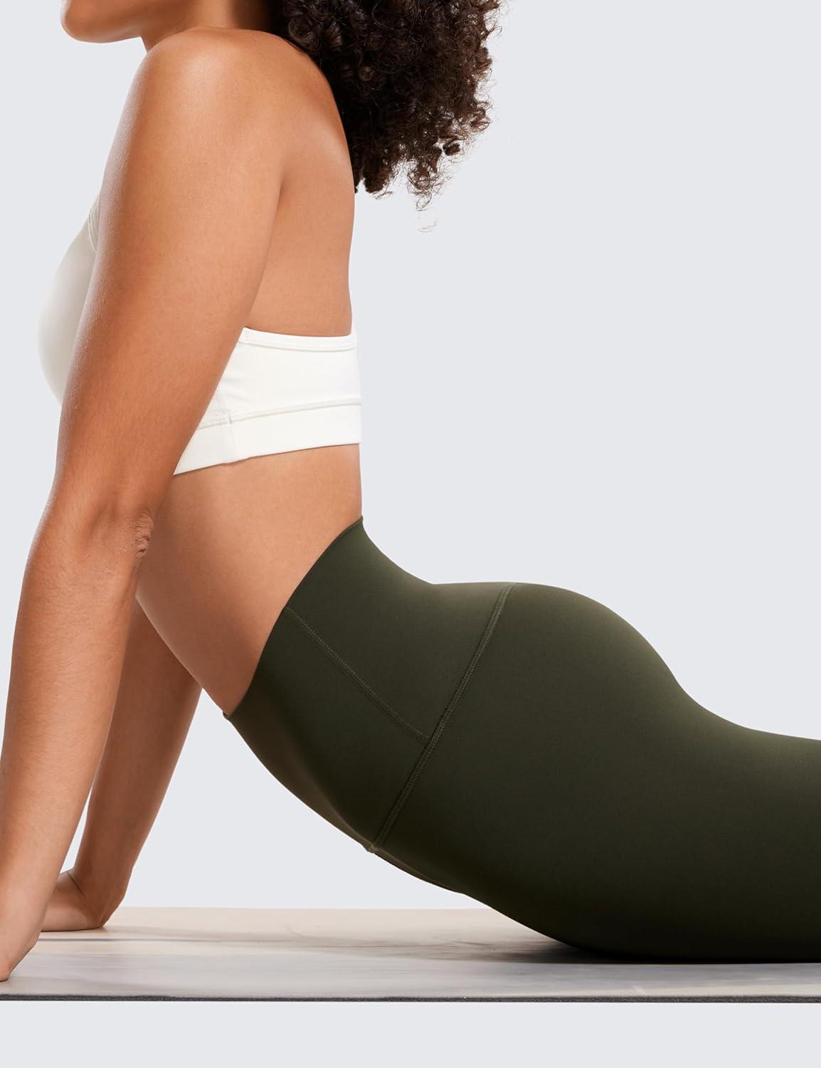 imageCRZ YOGA Butterluxe Yoga Leggings 28 High Waisted Womens Workout Lounge Pants Buttery SoftOlive Green