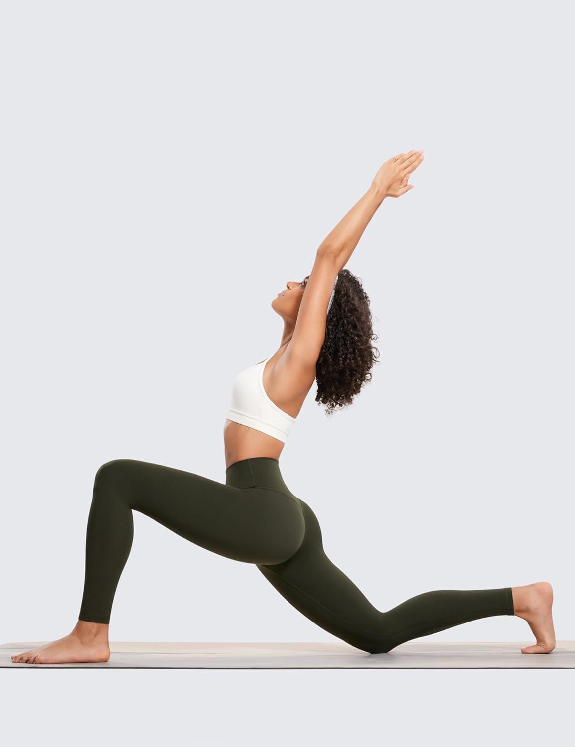 imageCRZ YOGA Butterluxe Yoga Leggings 28 High Waisted Womens Workout Lounge Pants Buttery SoftOlive Green