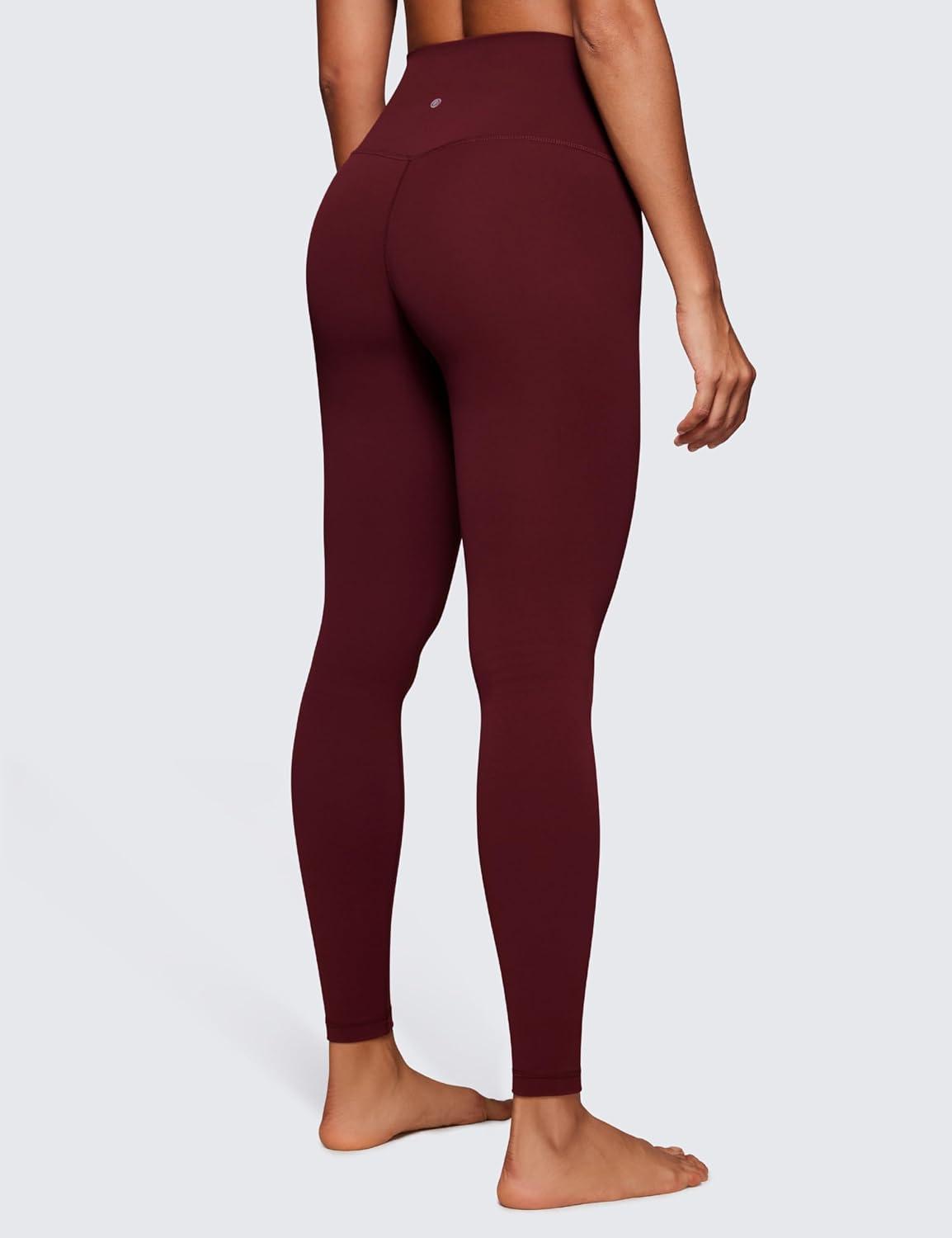 imageCRZ YOGA Butterluxe Yoga Leggings 28 High Waisted Womens Workout Lounge Pants Buttery SoftRed Merlot