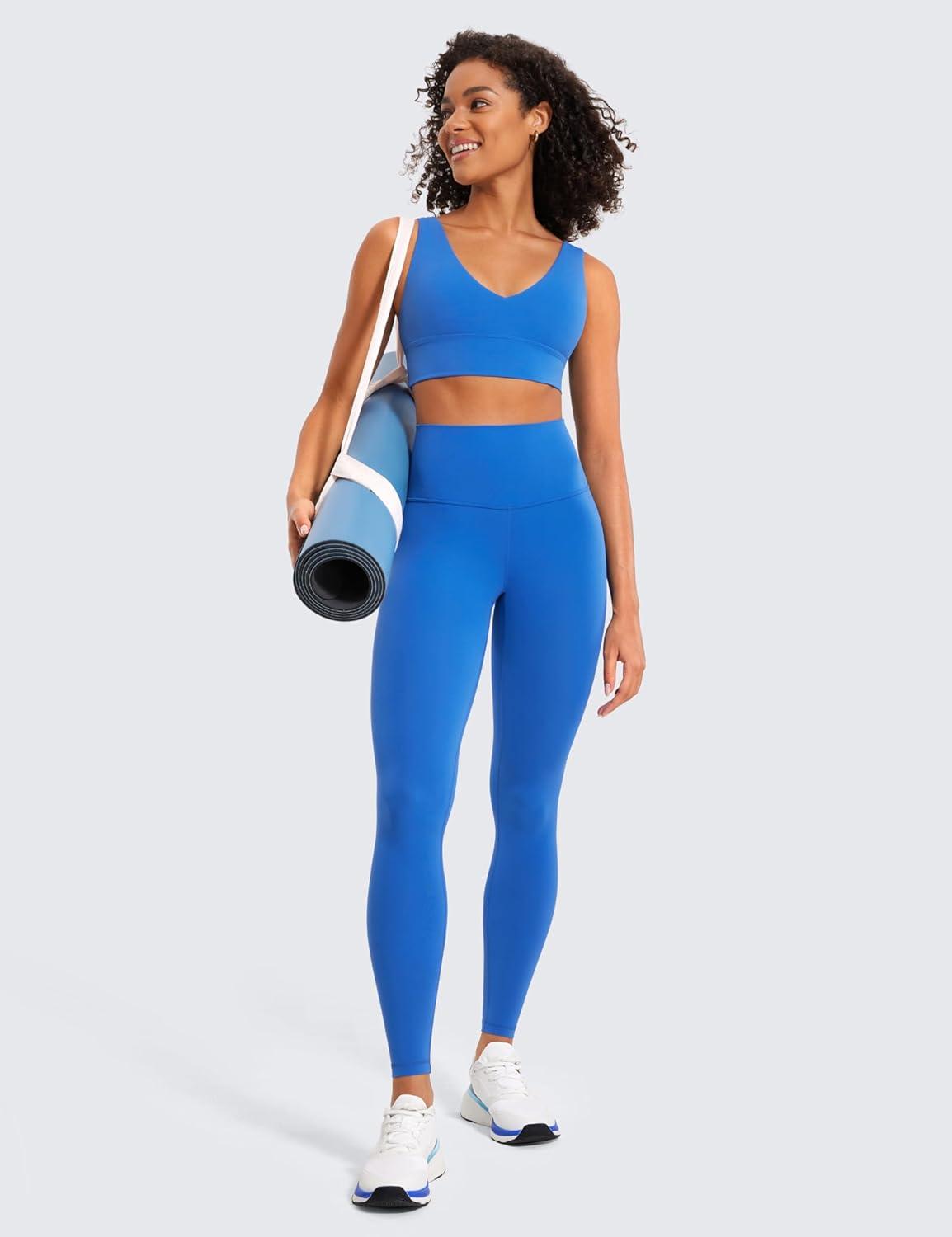 imageCRZ YOGA Butterluxe Yoga Leggings 28 High Waisted Womens Workout Lounge Pants Buttery SoftSparkle Blue