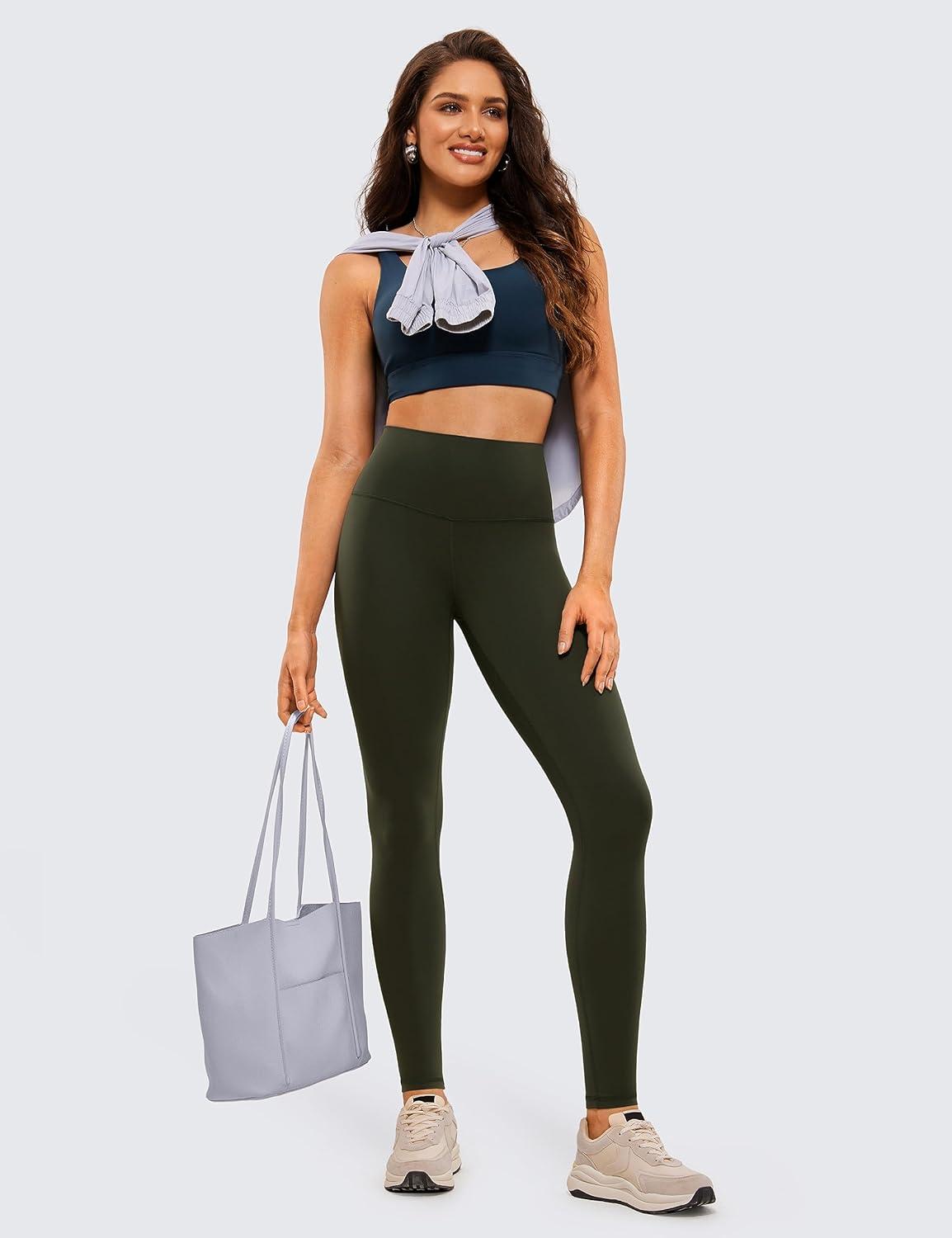 imageCRZ YOGA Butterluxe Yoga Leggings 31quot Extra Long High Waisted Workout Lounge Pants for Tall WomenOlive Green