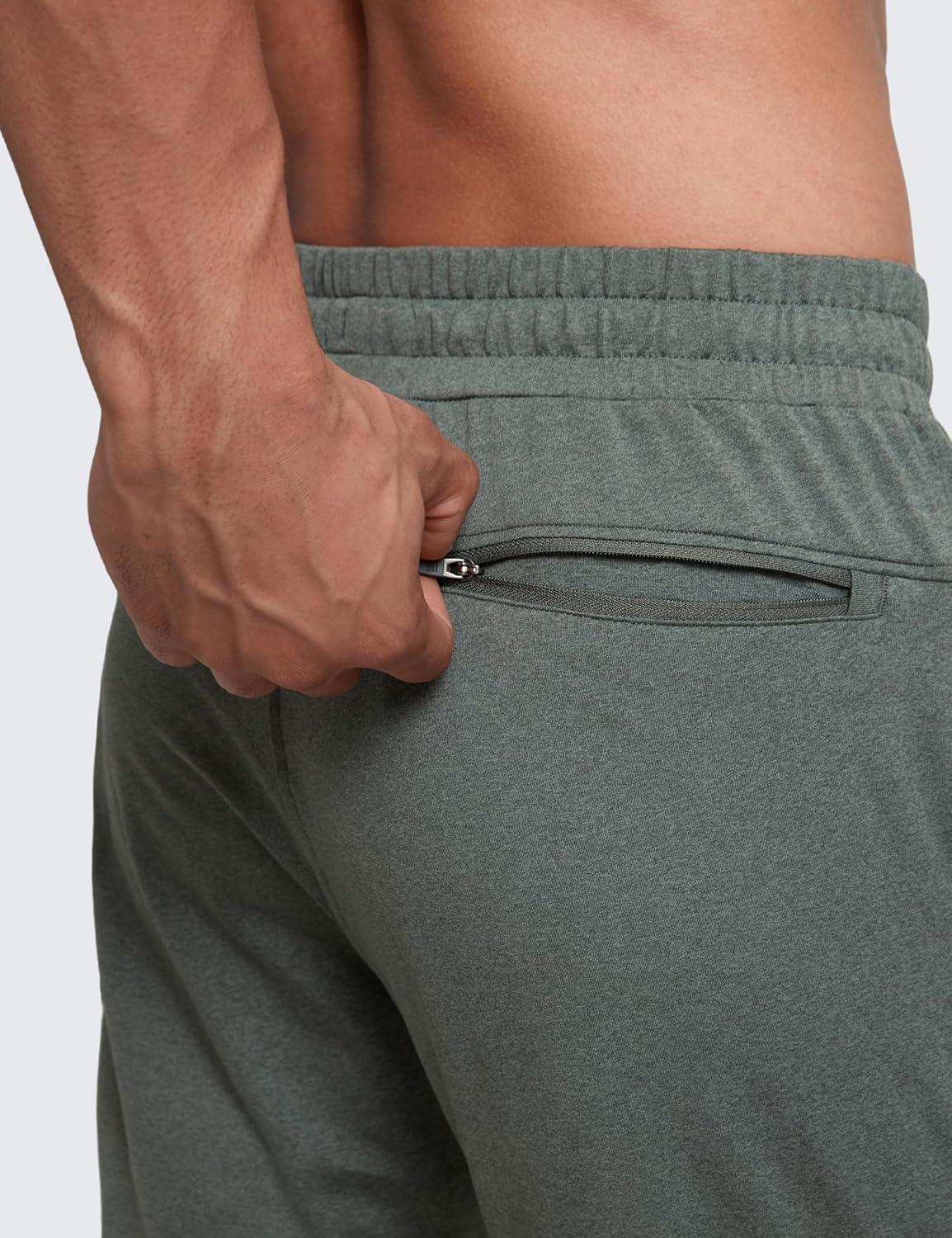 imageCRZ YOGA Cloud Jersey Lightweight Sweatpants for Men 30quot Workout Casual Lounge Open Bottom Pants with Zipper PocketsGrey Sage