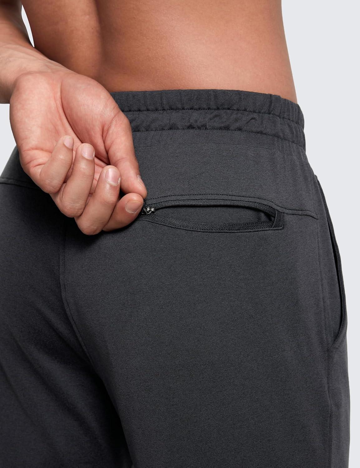 imageCRZ YOGA Cloud Jersey Lightweight Sweatpants for Men 30quot Workout Casual Lounge Open Bottom Pants with Zipper PocketsInk Gray