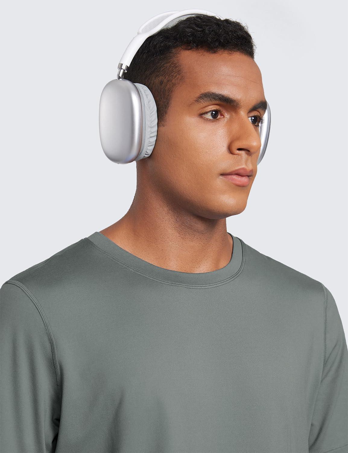 imageCRZ YOGA Cloud Jersey Midweight Shirts for Men Short Sleeve Soft Breathable Lounge Casual Athletic Basic TShirts TopsGrey Sage