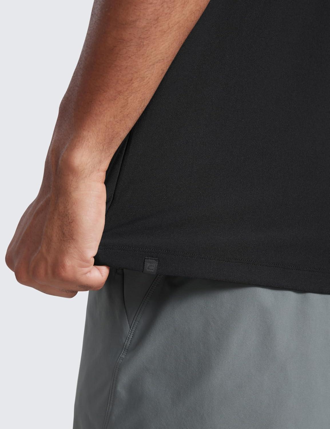 imageCRZ YOGA Cloudweight Crewneck Shirts for Men Comfy Lightweight Workout Casual Athletic Short Sleeve TShirtsBlack