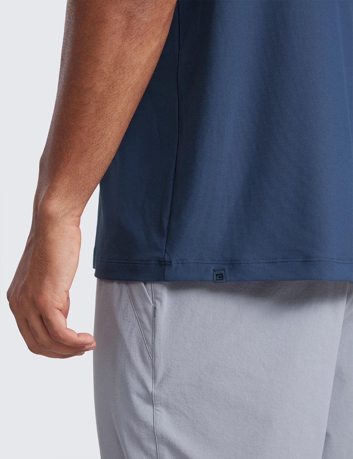 imageCRZ YOGA Cloudweight Crewneck Shirts for Men Comfy Lightweight Workout Casual Athletic Short Sleeve TShirtsElectric Blue