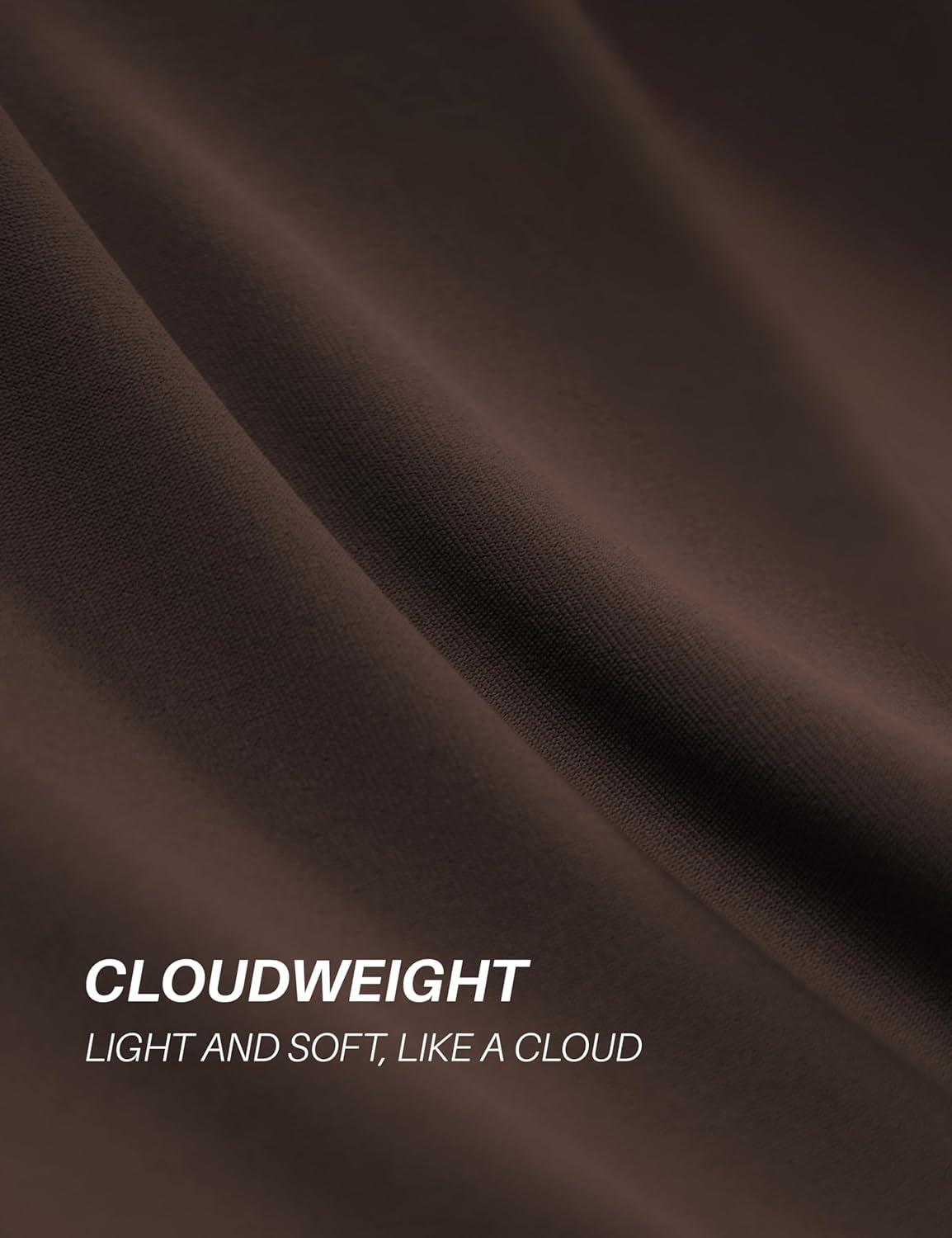 imageCRZ YOGA Cloudweight Crewneck Shirts for Men Comfy Lightweight Workout Casual Athletic Short Sleeve TShirtsHot Fudge Brown