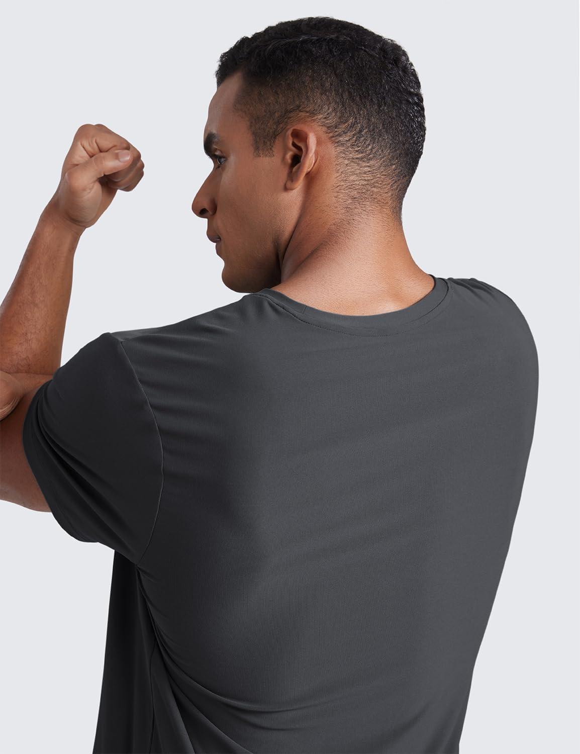 imageCRZ YOGA Cloudweight Crewneck Shirts for Men Comfy Lightweight Workout Casual Athletic Short Sleeve TShirtsMysterious Grey