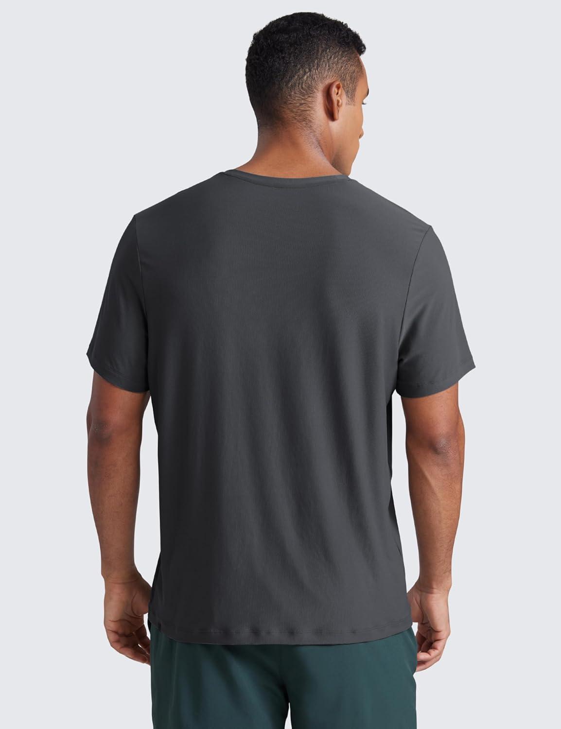 imageCRZ YOGA Cloudweight Crewneck Shirts for Men Comfy Lightweight Workout Casual Athletic Short Sleeve TShirtsMysterious Grey