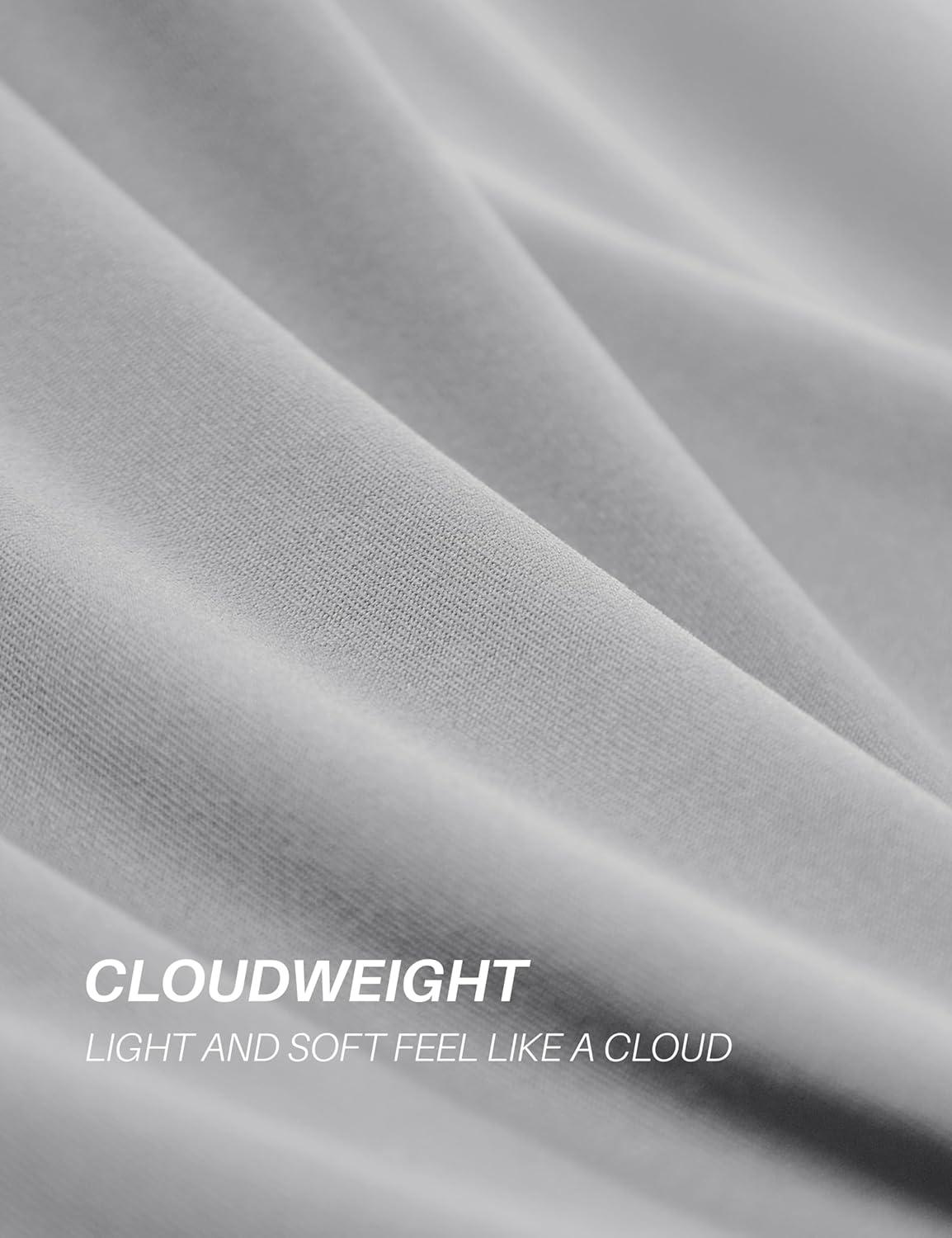 imageCRZ YOGA Cloudweight Crewneck Shirts for Men Comfy Lightweight Workout Casual Athletic Short Sleeve TShirtsSilver Gray