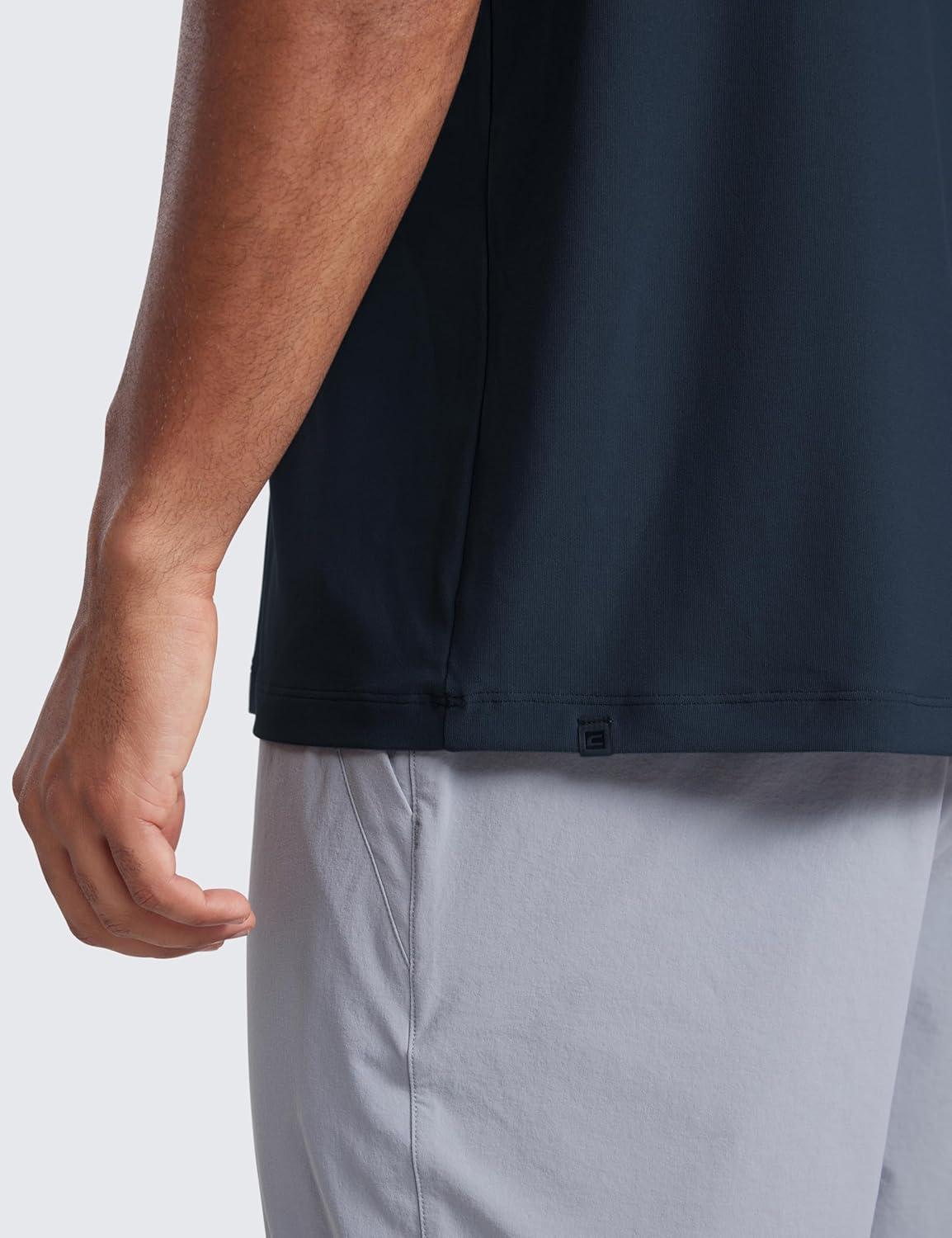 imageCRZ YOGA Cloudweight Crewneck Shirts for Men Comfy Lightweight Workout Casual Athletic Short Sleeve TShirtsTrue Navy