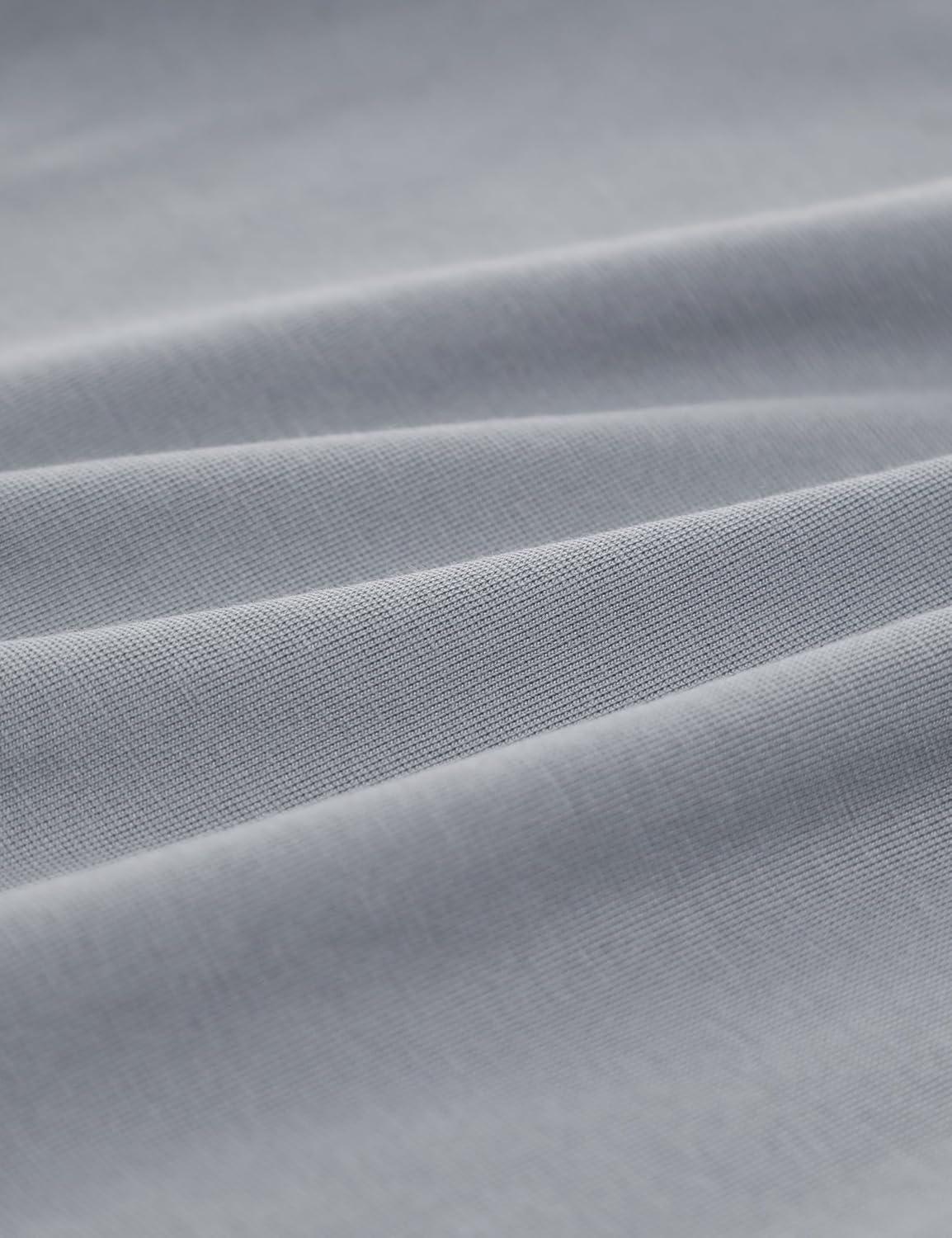 imageCRZ YOGA CottonBlend Long Sleeve Shirts for Men Moisture Wicking Soft Workout Athletic Casual Crewneck Basic TopsSilver Gray