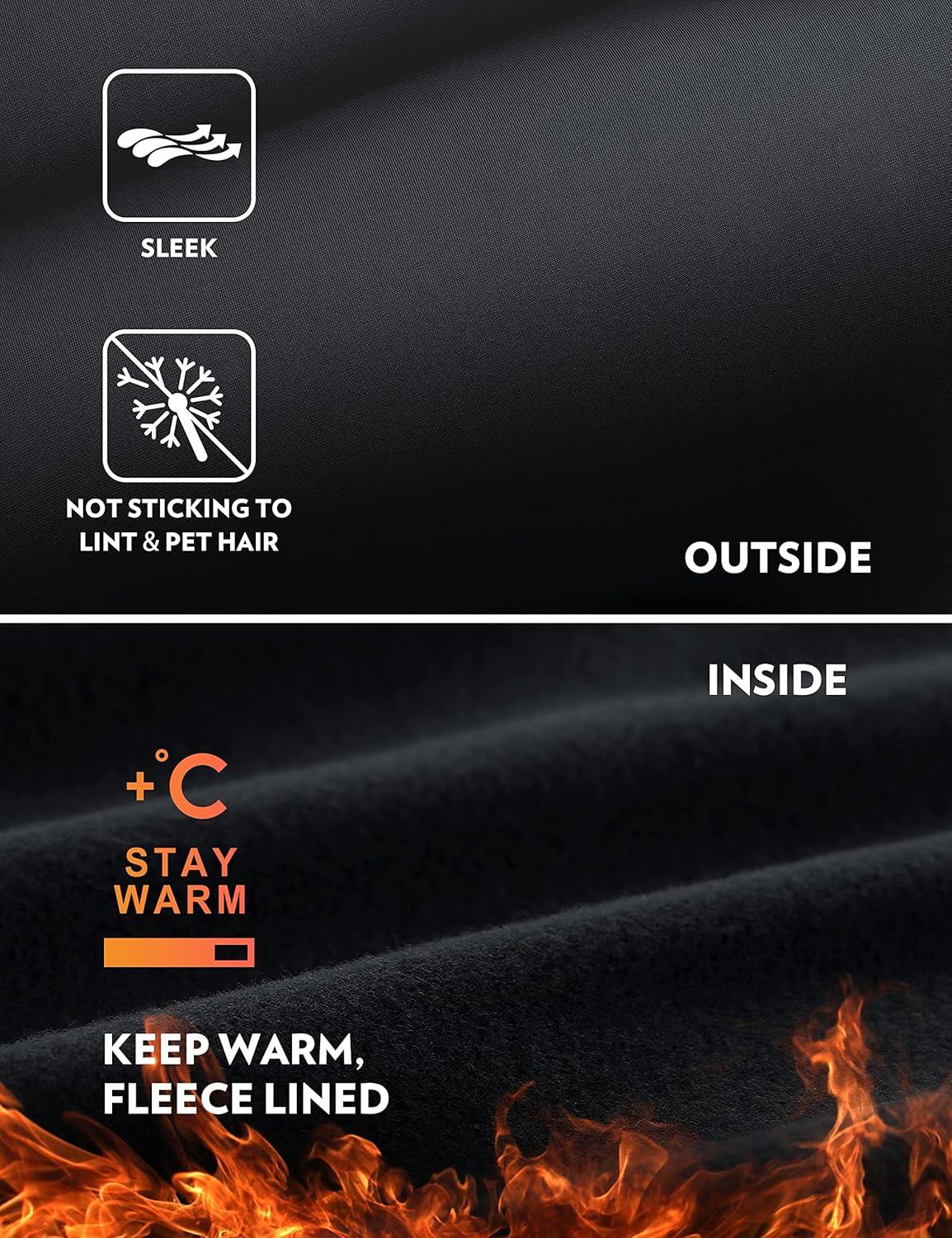 imageCRZ YOGA Fleece Lined Leggings Pockets 25 Thermal High Waisted Casual Lounge Workout Womens Yoga Pants Winter WarmBlack