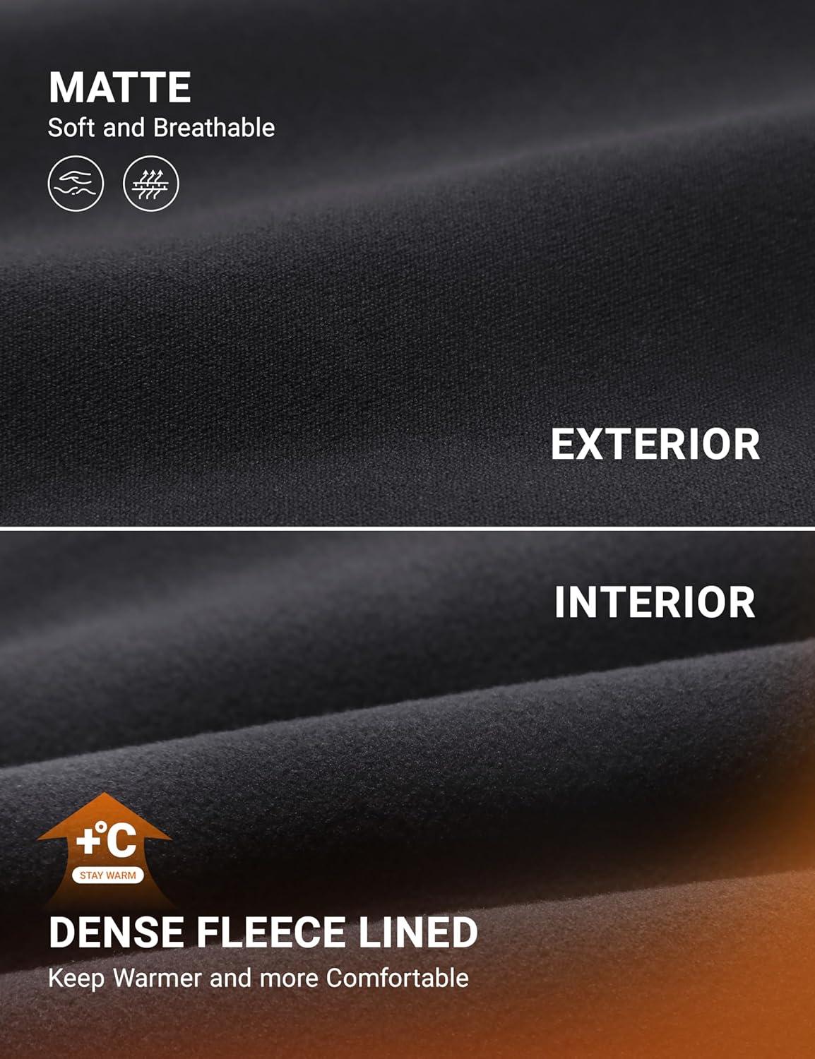 imageCRZ YOGA Girls Fleece Lined Full Length Leggings Matte Casual Athletic Thermal High Waist Pants Winter Warm Kids TeenInk Gray