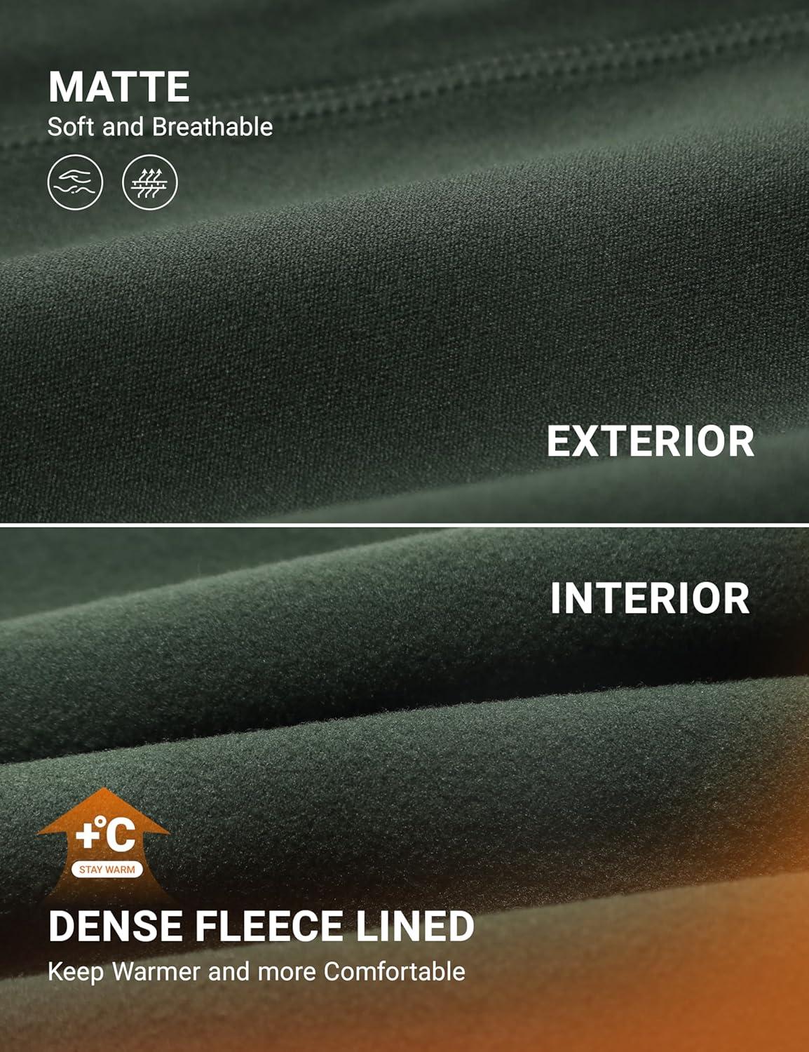 imageCRZ YOGA Girls Fleece Lined Full Length Leggings Matte Casual Athletic Thermal High Waist Pants Winter Warm Kids TeenLegend Green