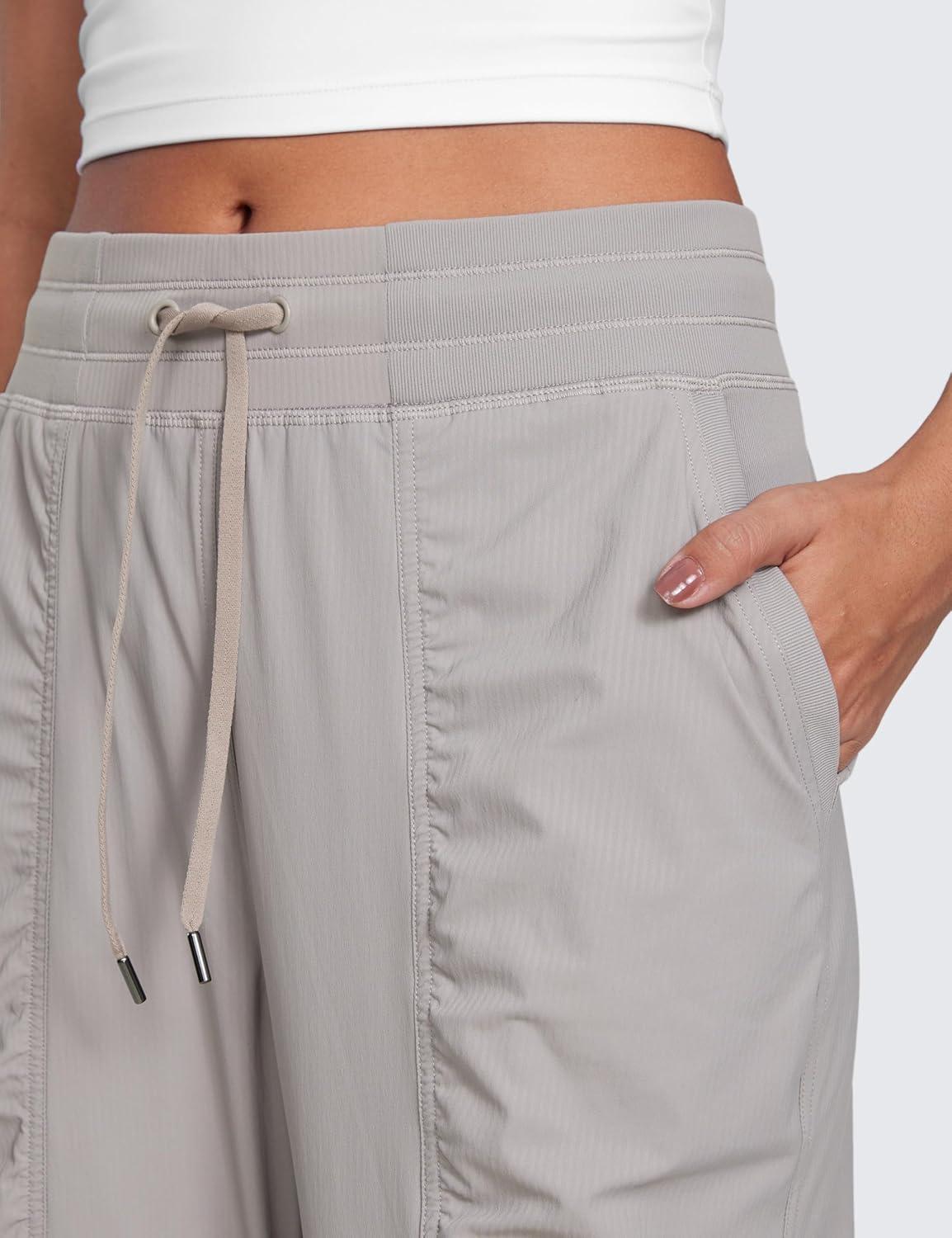 imageCRZ YOGA Lightweight Workout Joggers for Women 26quot285quot305quot Outdoor Running Casual Pants with PocketsDark Chrome