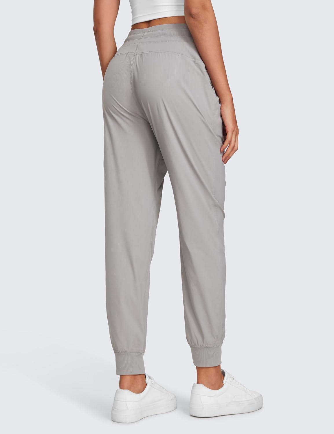 imageCRZ YOGA Lightweight Workout Joggers for Women 26quot285quot305quot Outdoor Running Casual Pants with PocketsDark Chrome