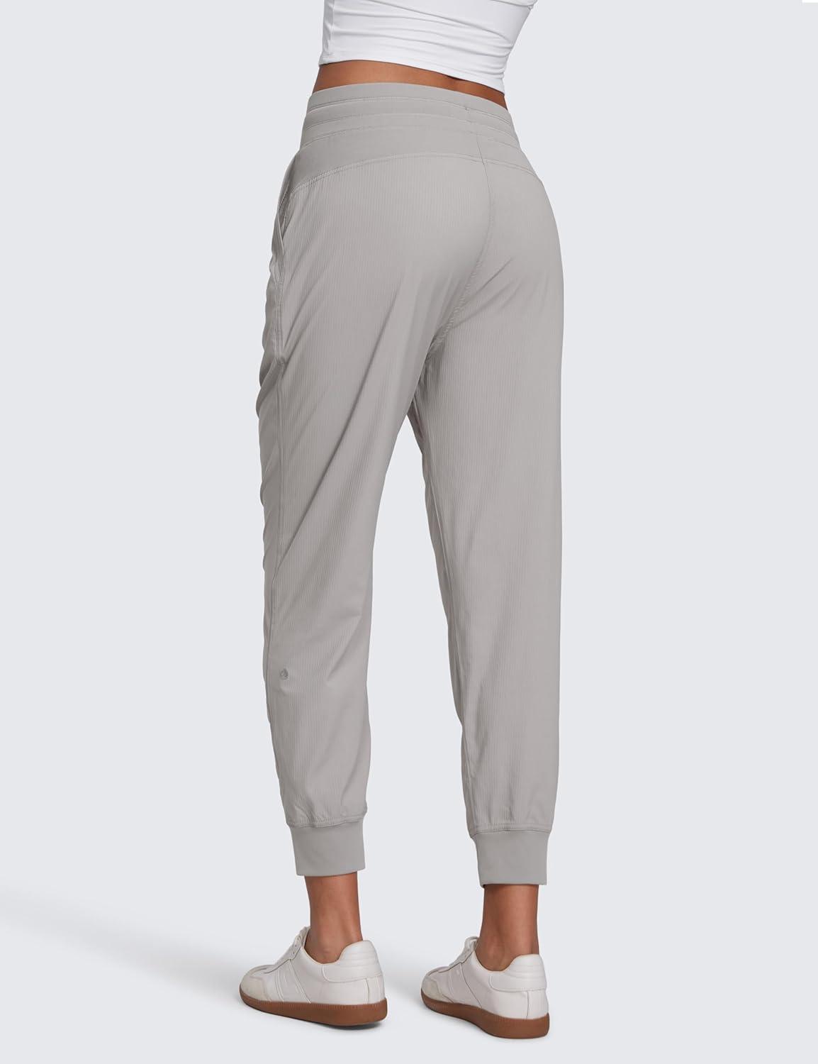 imageCRZ YOGA Lightweight Workout Joggers for Women 26quot285quot305quot Outdoor Running Casual Pants with PocketsDark Chrome