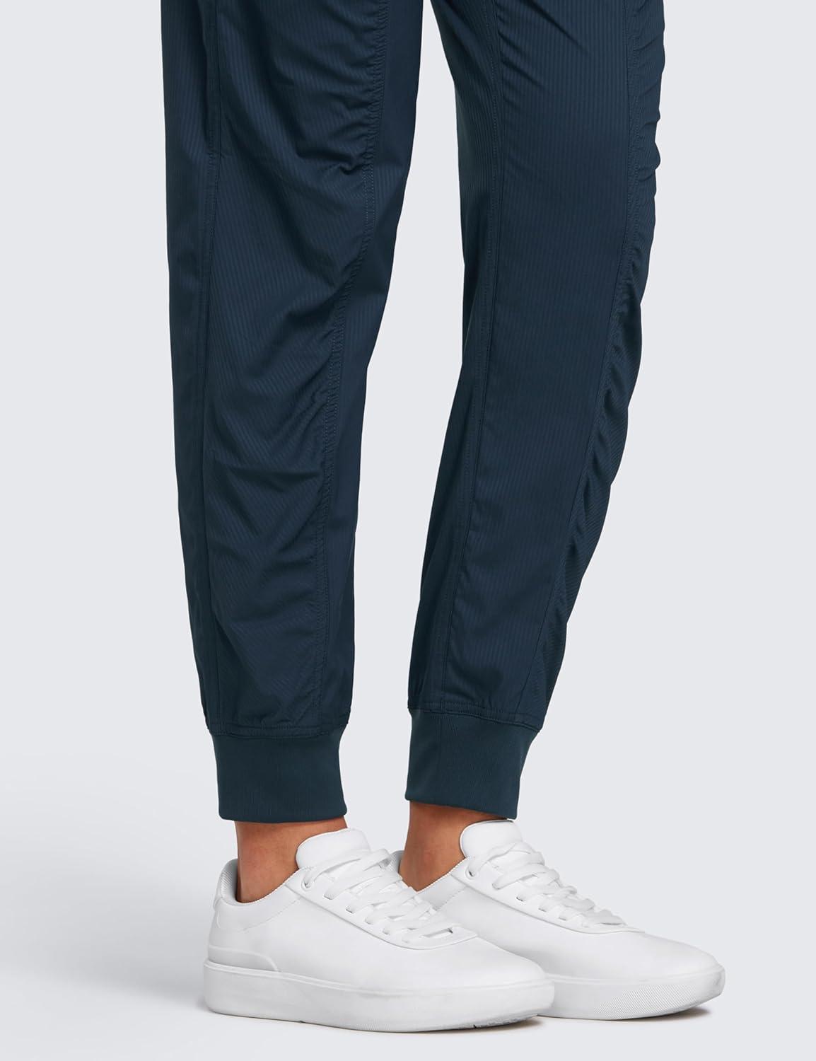 imageCRZ YOGA Lightweight Workout Joggers for Women 26quot285quot305quot Outdoor Running Casual Pants with PocketsInk Blue