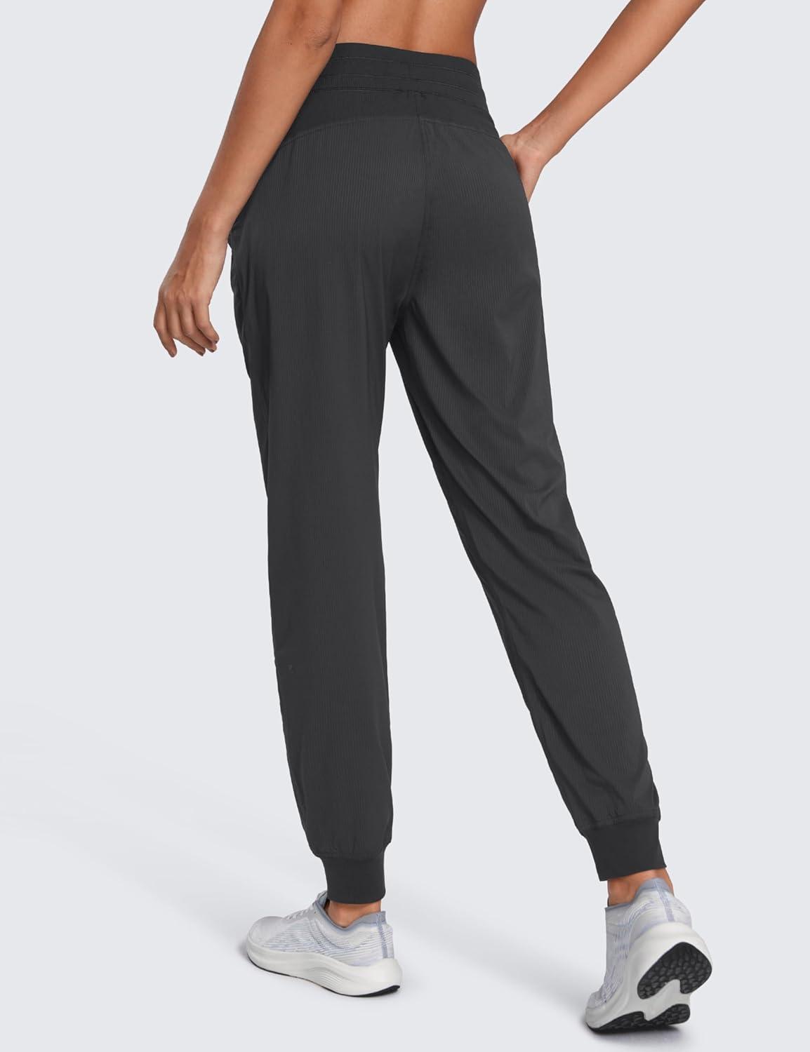 imageCRZ YOGA Lightweight Workout Joggers for Women 26quot285quot305quot Outdoor Running Casual Pants with PocketsInk Gray