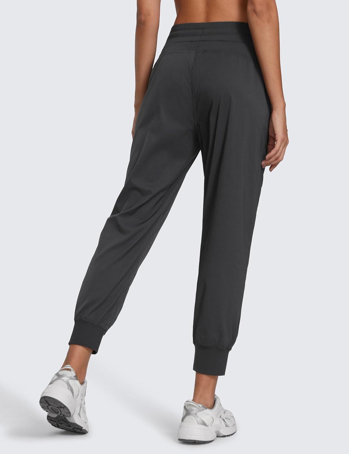 imageCRZ YOGA Lightweight Workout Joggers for Women 26quot285quot305quot Outdoor Running Casual Pants with PocketsInk Gray