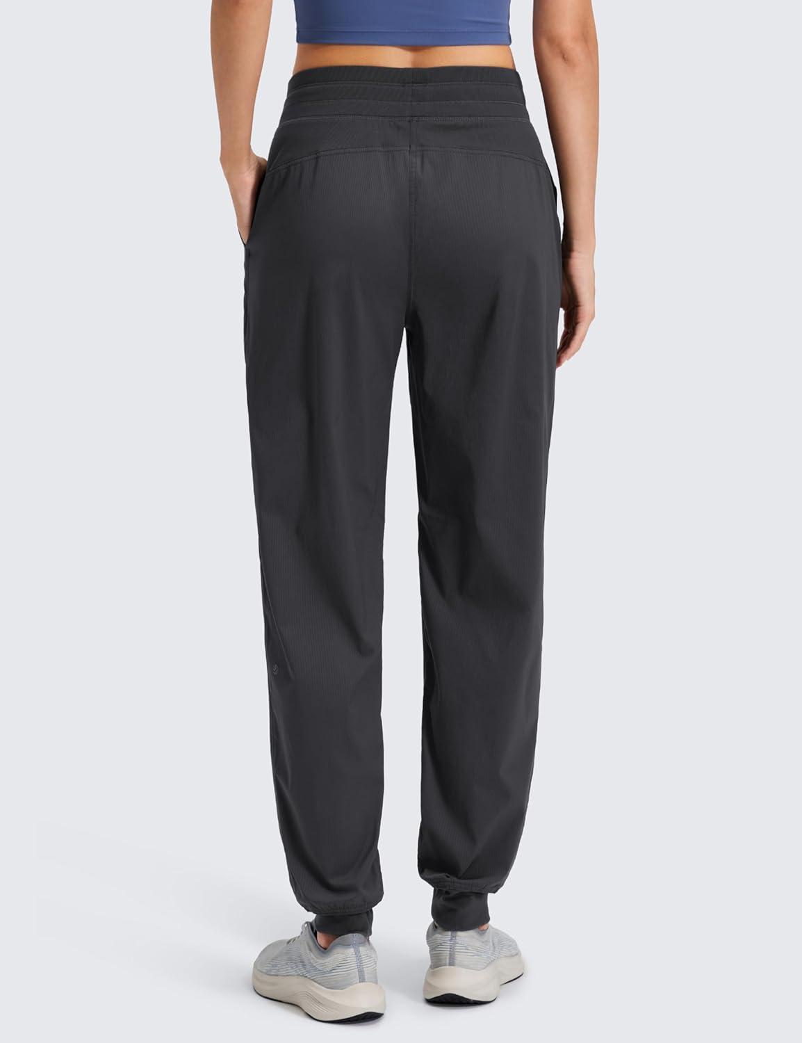 imageCRZ YOGA Lightweight Workout Joggers for Women 26quot285quot305quot Outdoor Running Casual Pants with PocketsInk Gray