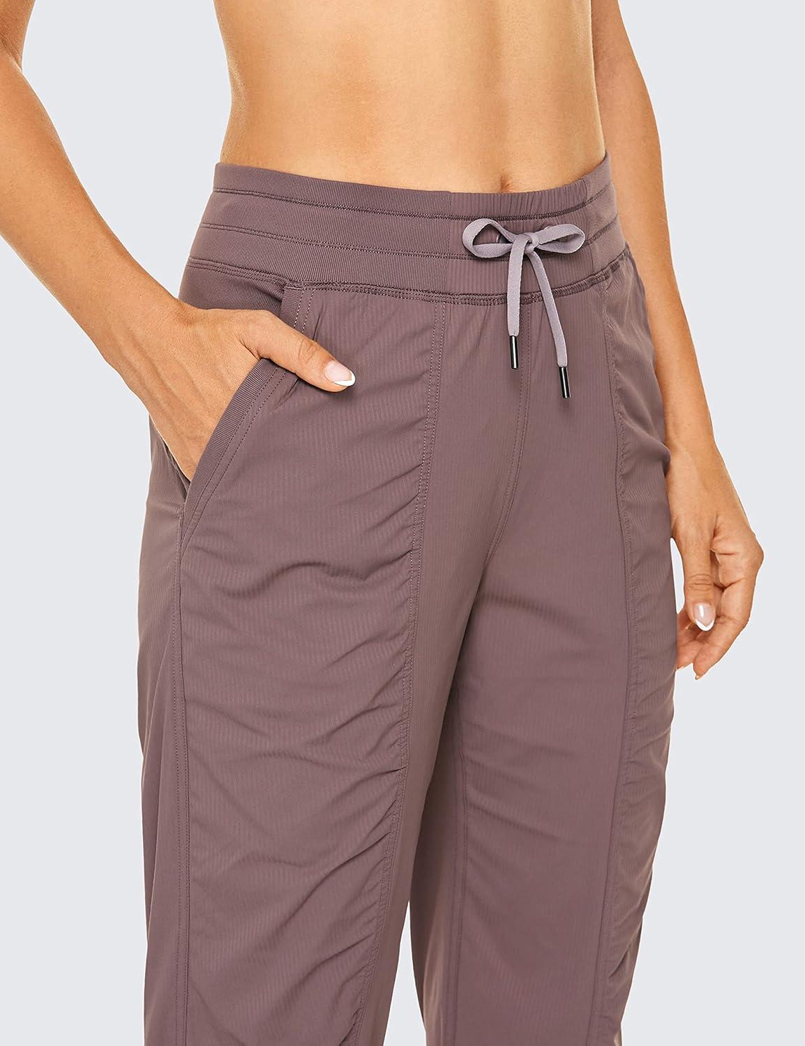 imageCRZ YOGA Lightweight Workout Joggers for Women 26quot285quot305quot Outdoor Running Casual Pants with PocketsMauve