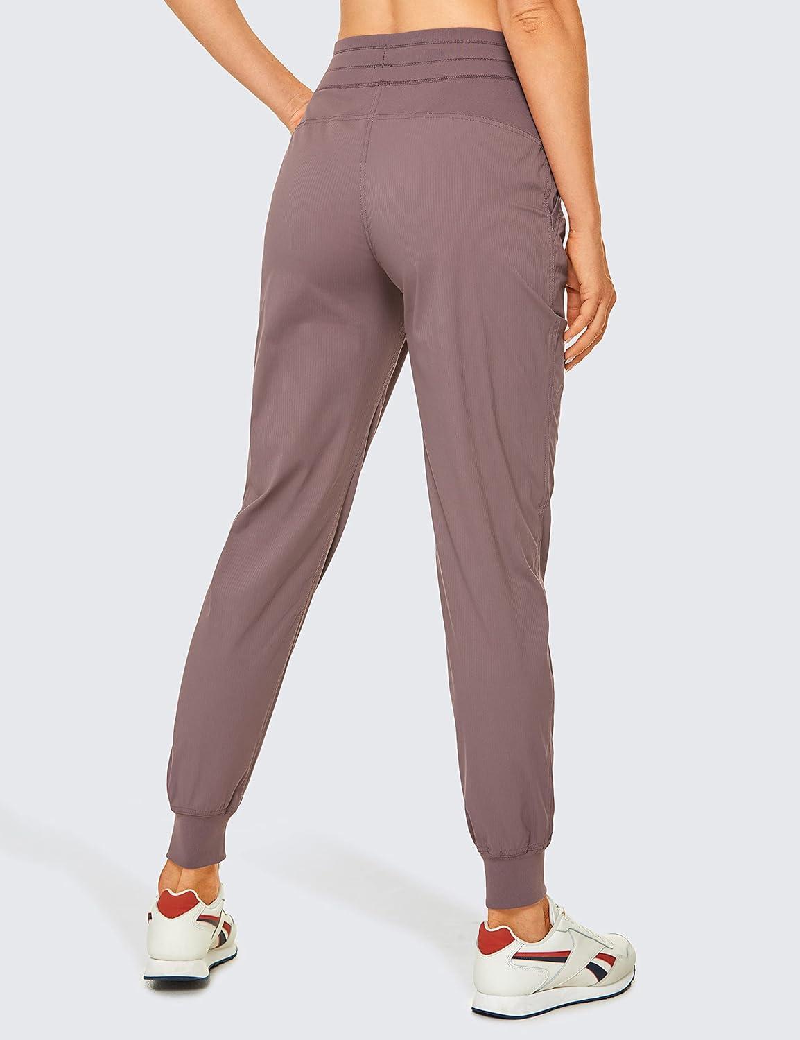 imageCRZ YOGA Lightweight Workout Joggers for Women 26quot285quot305quot Outdoor Running Casual Pants with PocketsMauve
