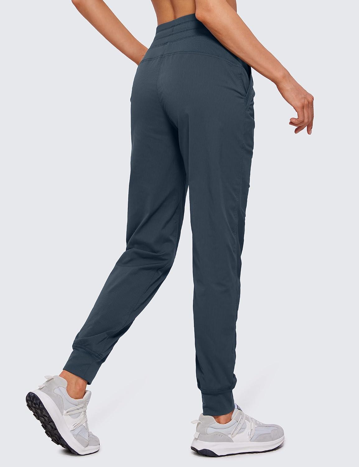 imageCRZ YOGA Lightweight Workout Joggers for Women 26quot285quot305quot Outdoor Running Casual Pants with PocketsMelanite