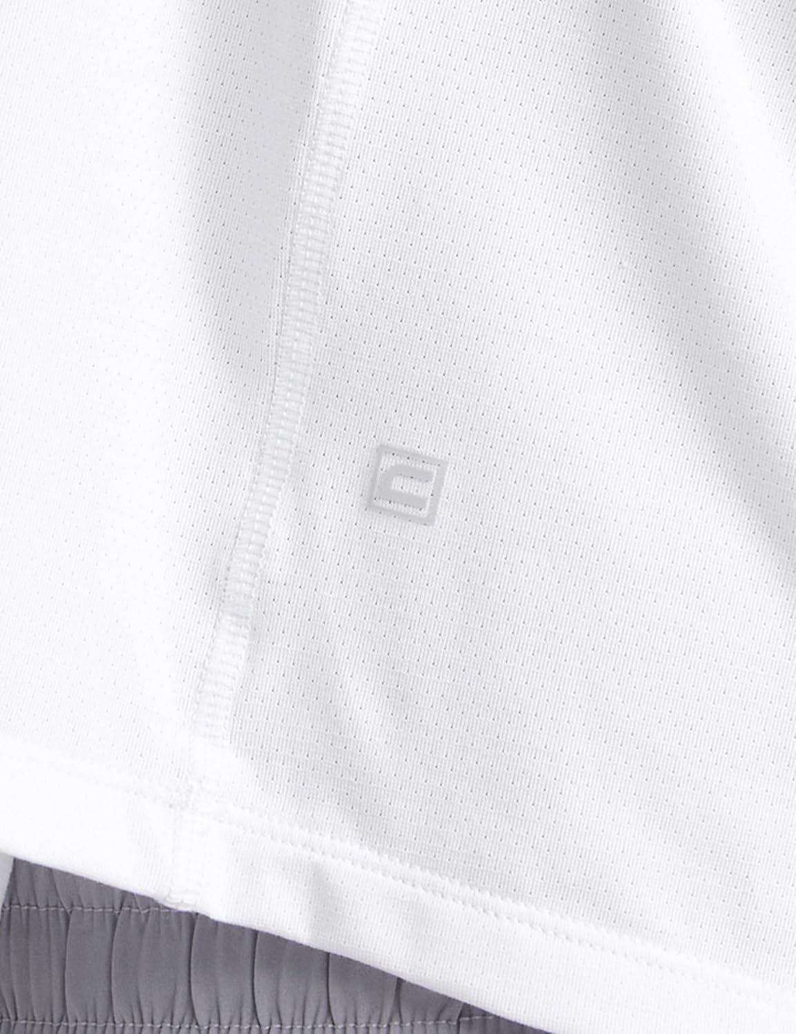 imageCRZ YOGA Mens Mesh Workout Tank Tops Quick Dry Breathable Running Athletic Training Sleeveless Muscle ShirtsWhite