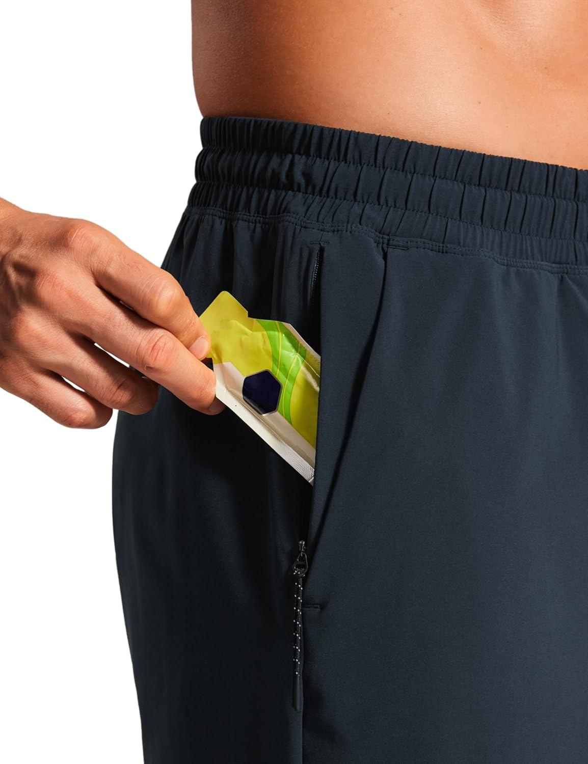 imageCRZ YOGA Mens Swim Trunks 7 Quick Dry Mesh Lining Athletic Casual Swimwear Shorts with Zipper PocketsTrue Navy