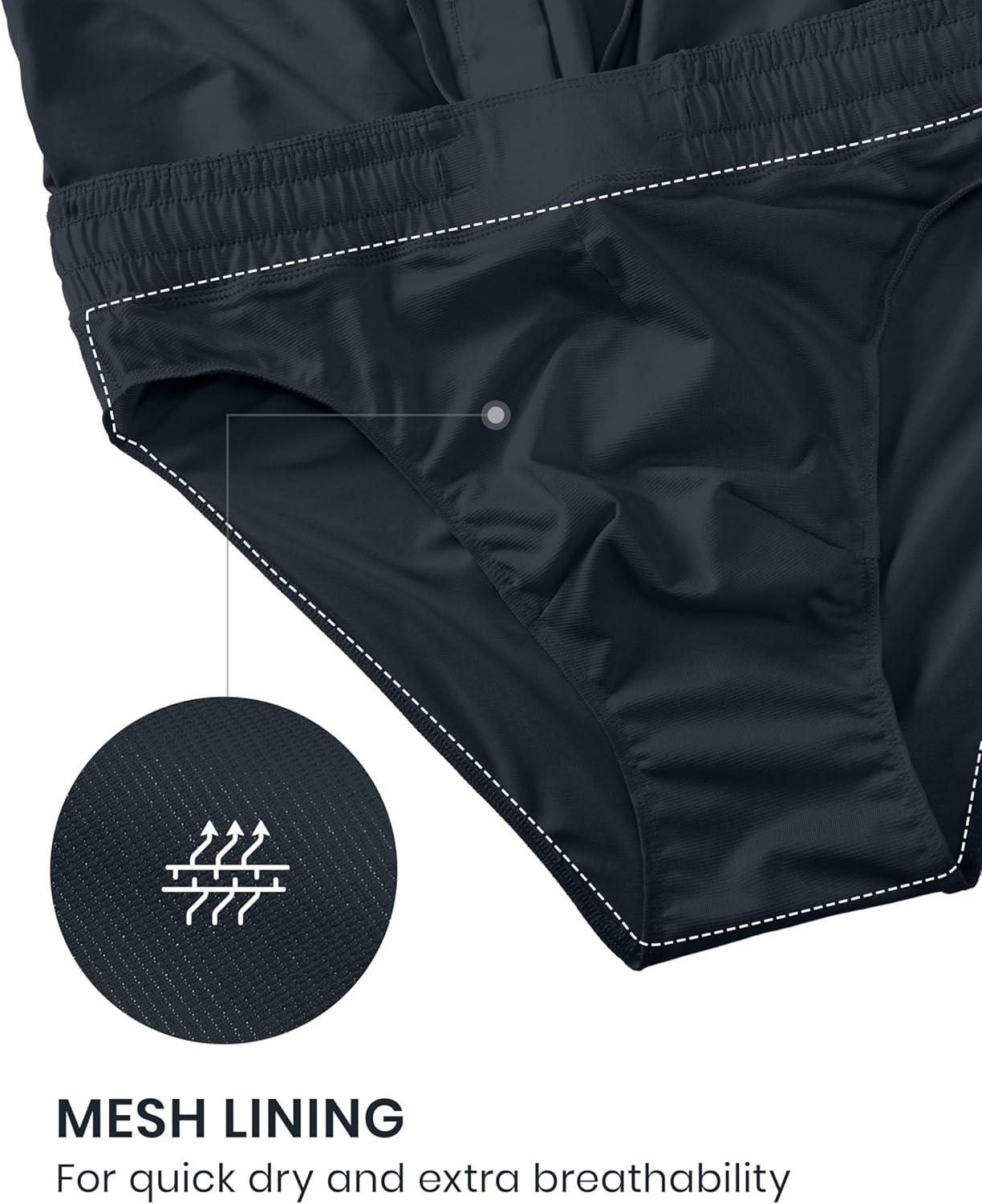 imageCRZ YOGA Mens Swim Trunks 7 Quick Dry Mesh Lining Athletic Casual Swimwear Shorts with Zipper PocketsTrue Navy