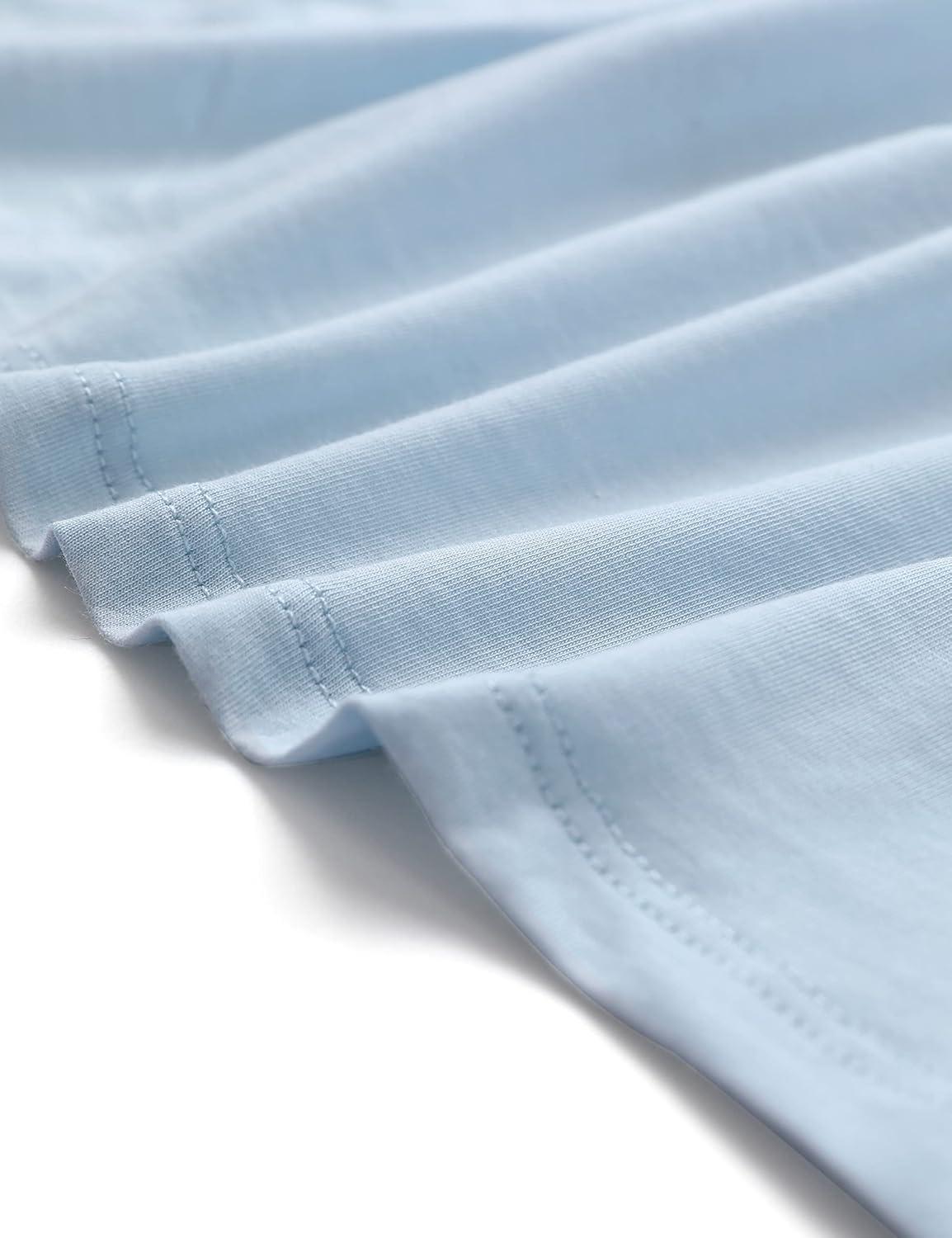 imageCRZ YOGA Pima Cotton Boat Neck Long Sleeve Shirts for Women Workout Athletic Yoga Casual Tops Loose Fit Fall TShirtsBlue Linen