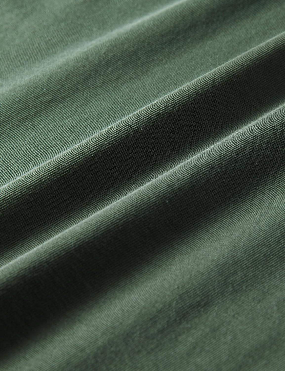 imageCRZ YOGA Pima Cotton Boat Neck Long Sleeve Shirts for Women Workout Athletic Yoga Casual Tops Loose Fit Fall TShirtsNature Green