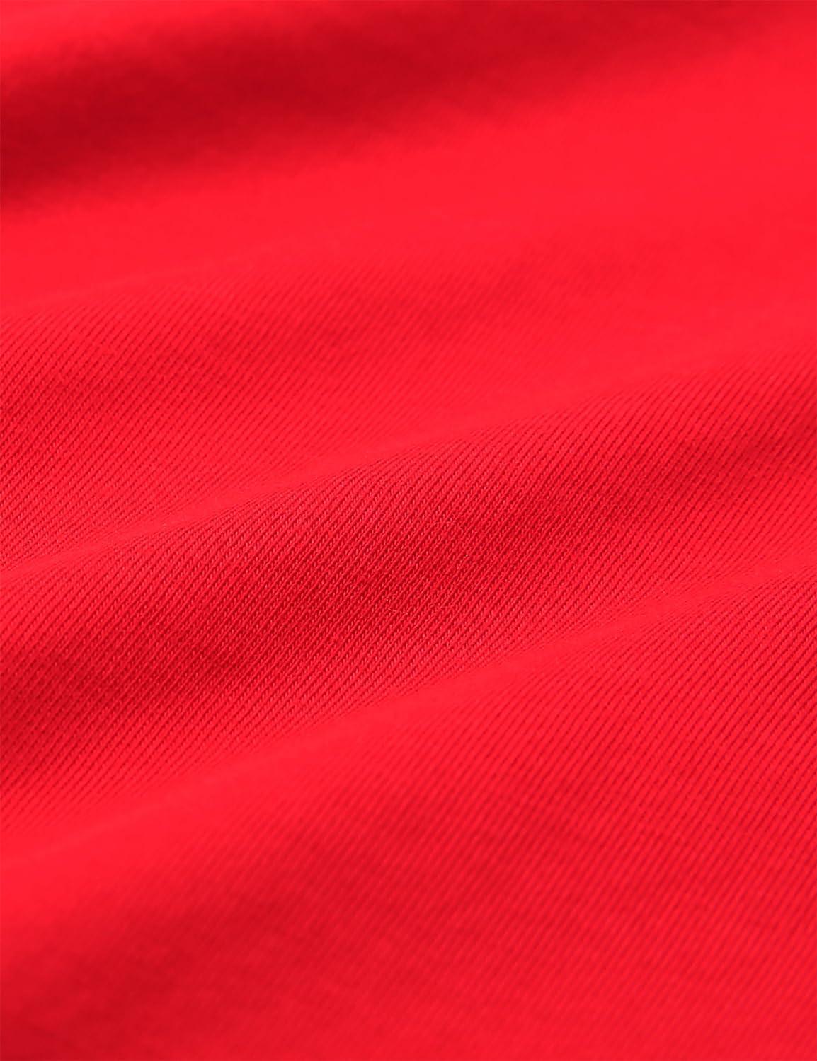 imageCRZ YOGA Pima Cotton Loose Crop TShirts for Women Workout Yoga Casual Athletic Running Short Sleeve Shirts Crewneck TopsFestival Red