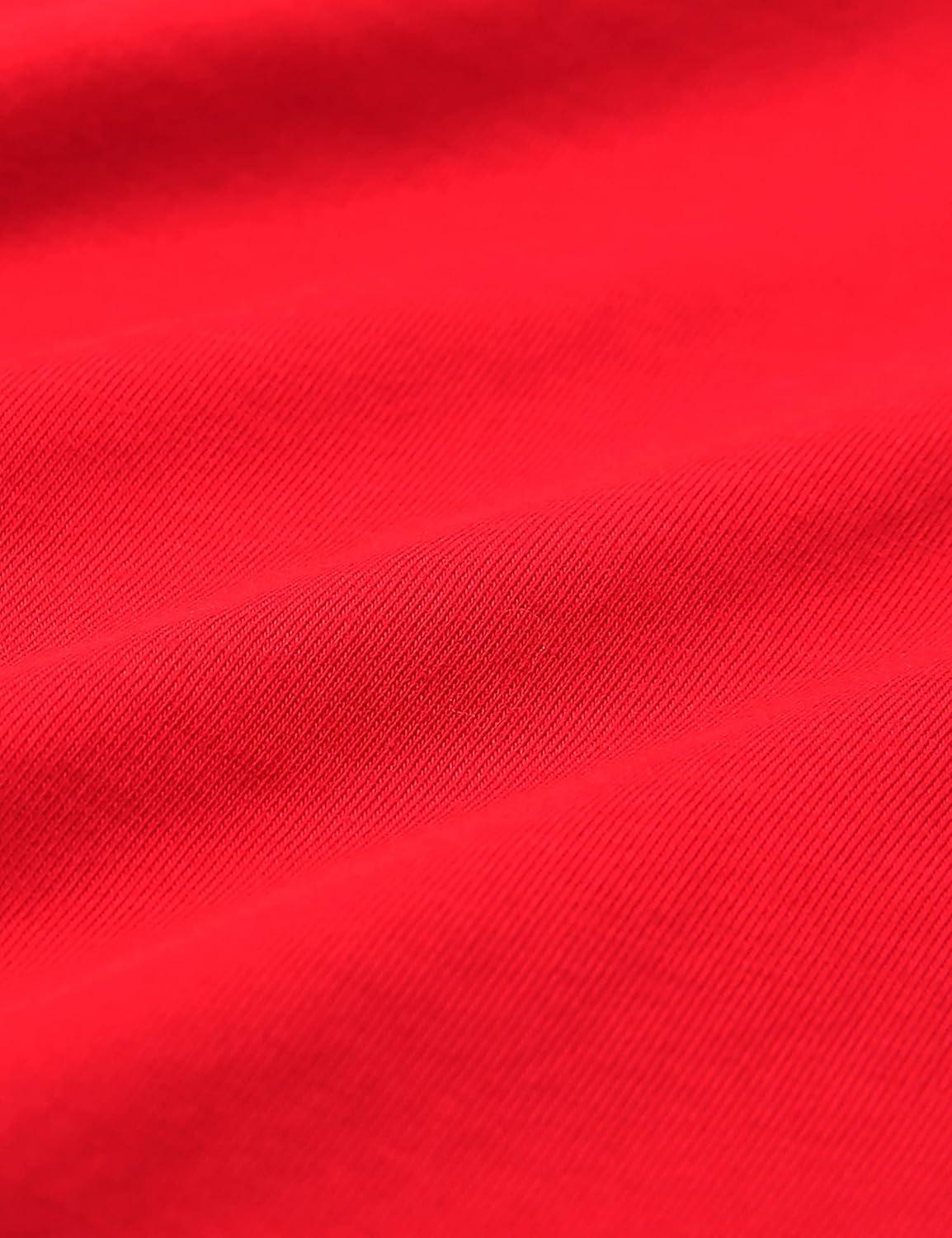 imageCRZ YOGA Pima Cotton Relaxed Crop TShirts for Women Workout Athletic Gym Casual Short Sleeve Shirts Loose Crewneck TopsFestival Red