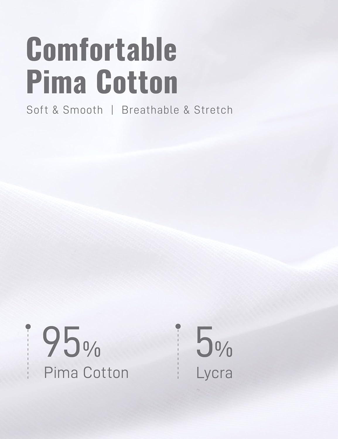 imageCRZ YOGA Pima Cotton Shirts for Men Short Sleeve Casual Crewneck TShirts Breathable Workout Daily Tee TopsWhite