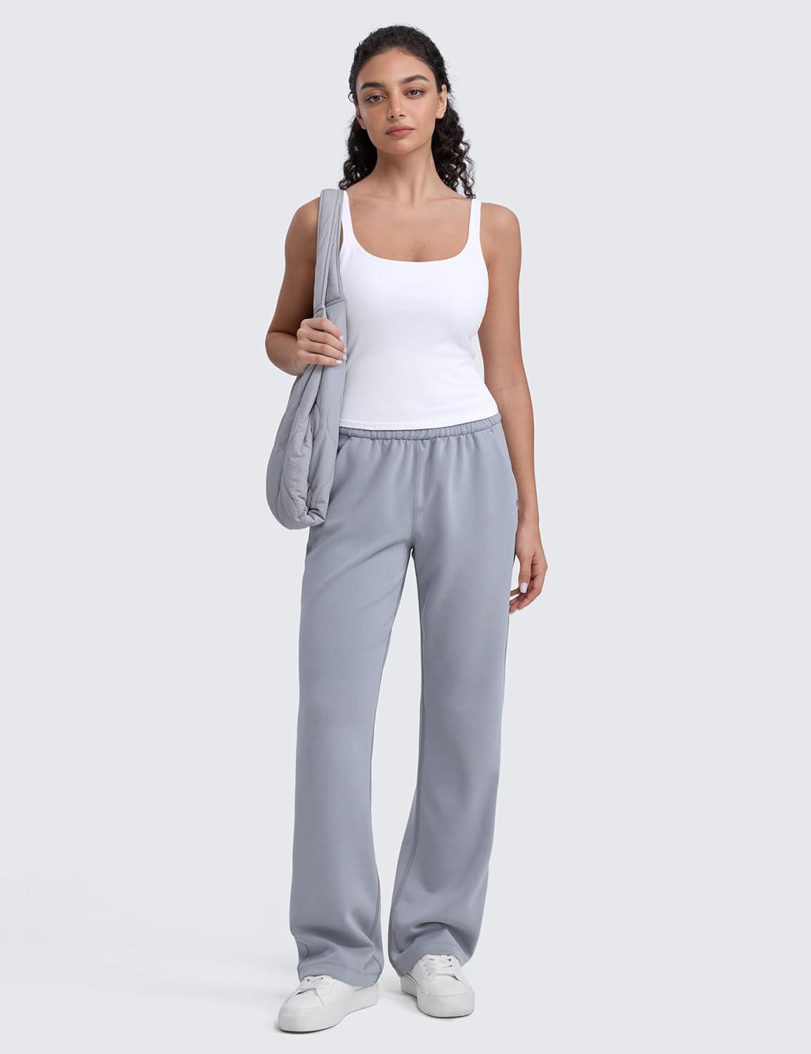 imageCRZ YOGA Seamless Womens U Neck Longline Sports Bra Thin Strap Padded Workout Crop Tank Ribbed Open Back Yoga Camisole TopWhite