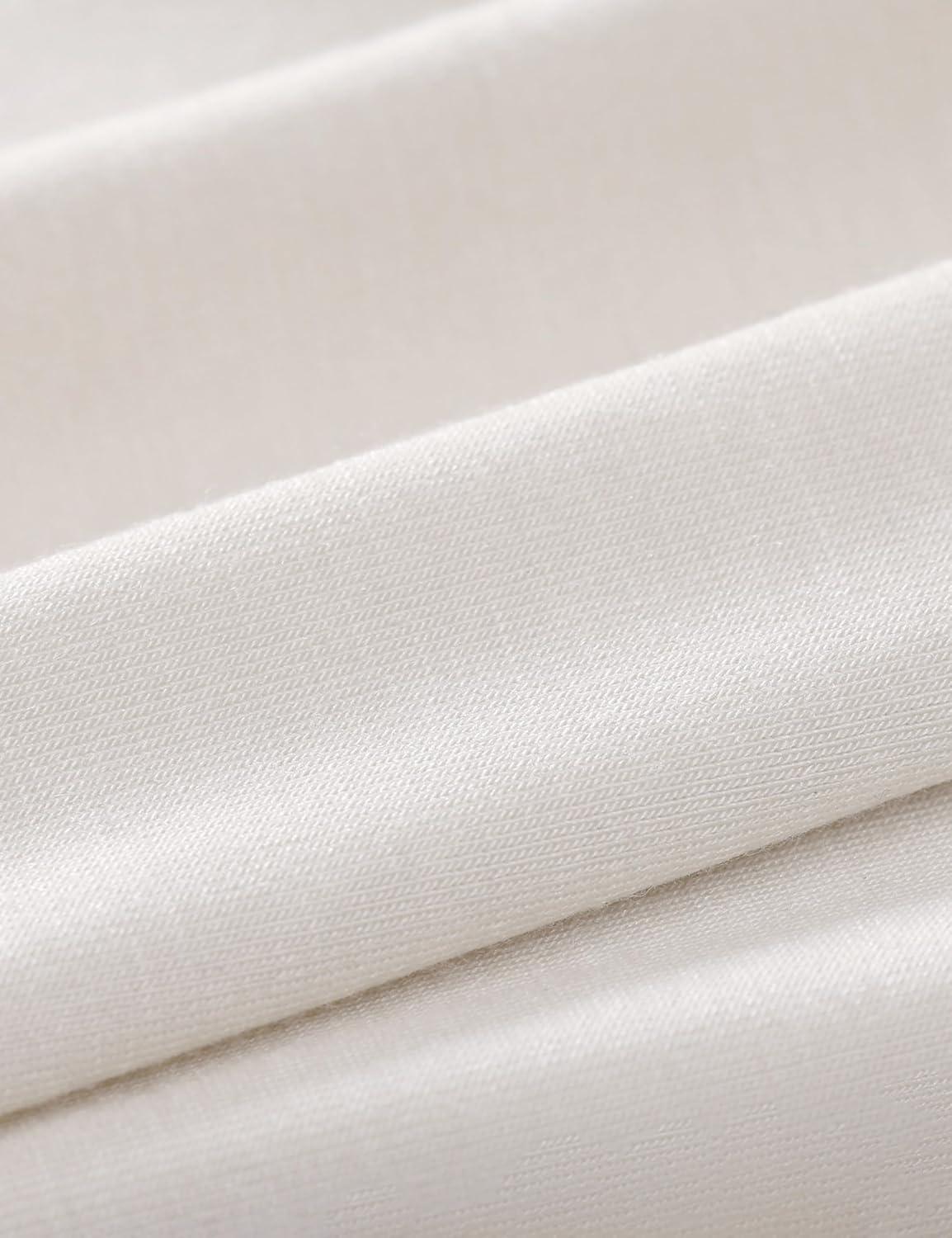 imageCRZ YOGA Short Sleeve Yoga Tops for Women Soft Loose Casual Flowy Shirts Crew Neck Workout Basic TShirtMilky White Bone